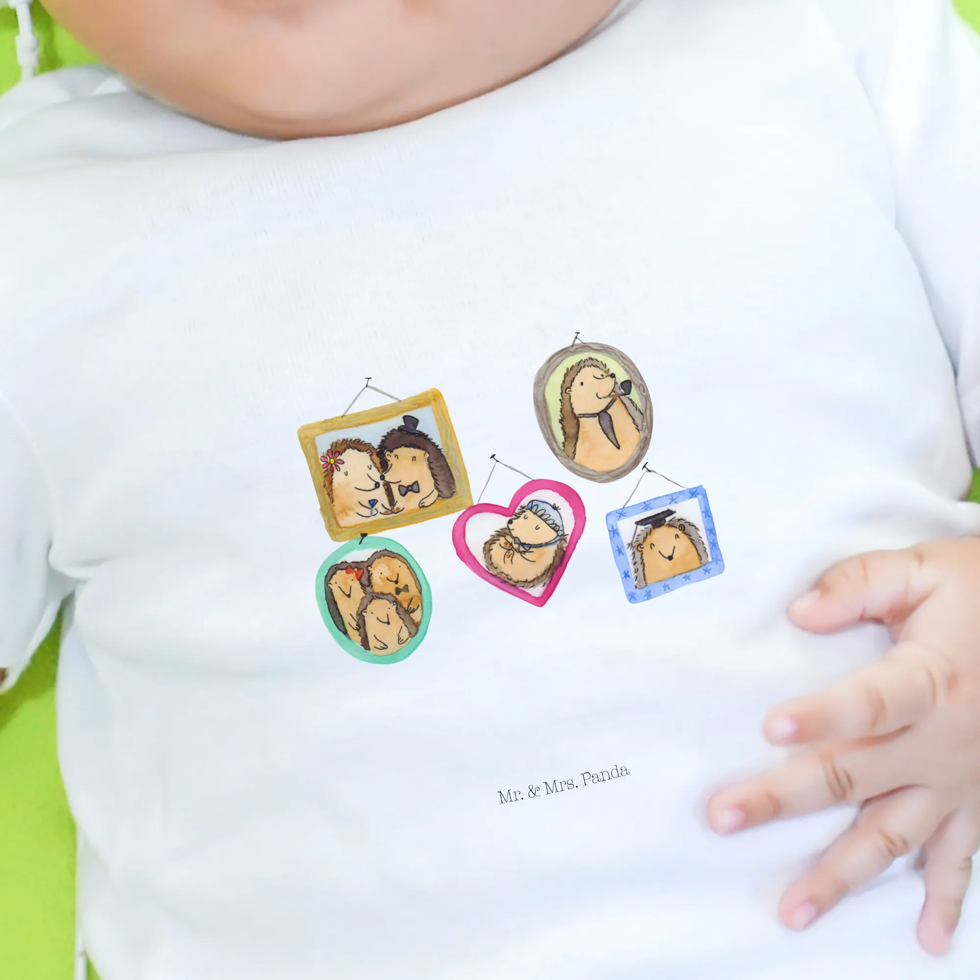 Organic Baby Shirt Igel Familie