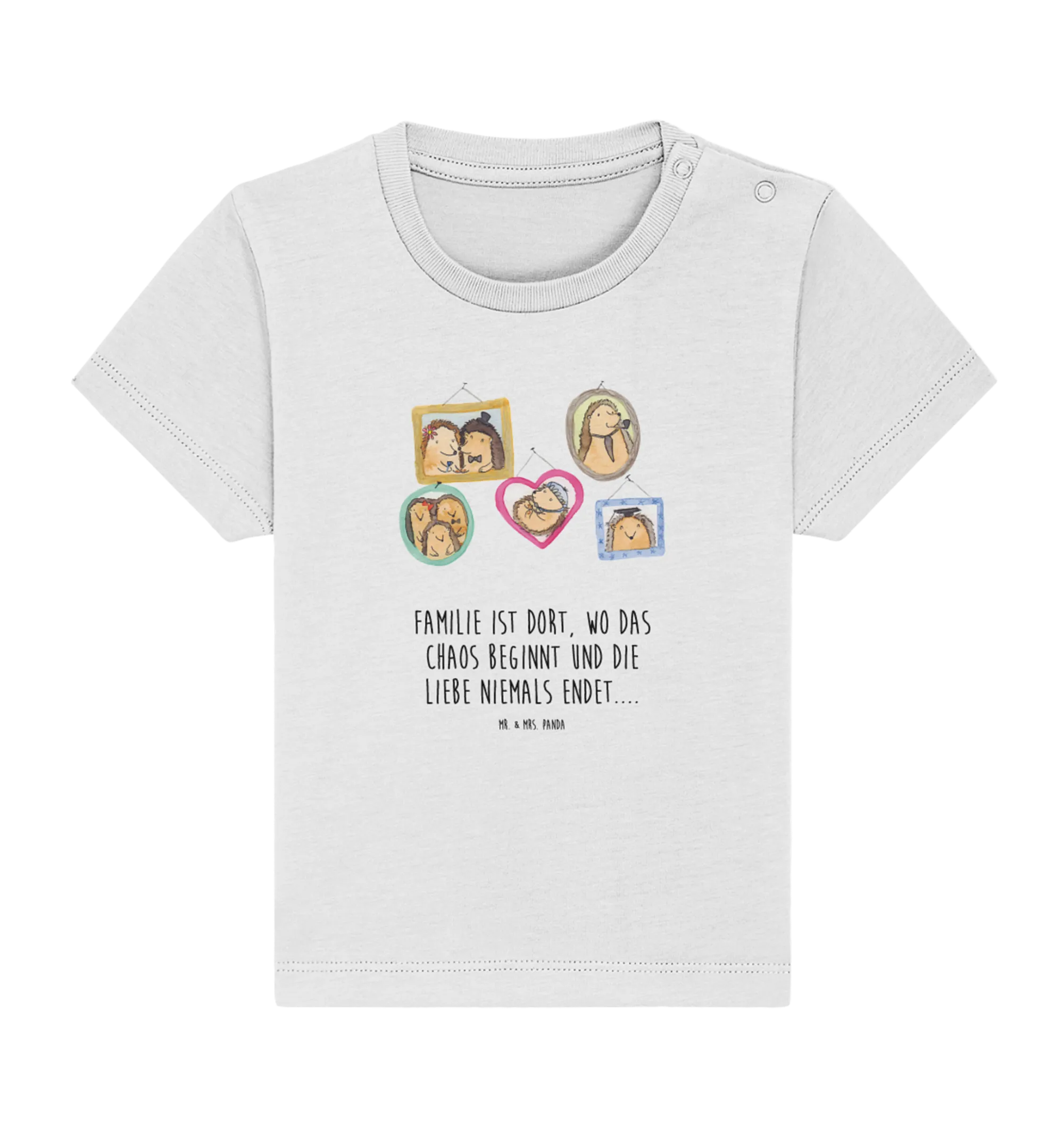 Organic Baby Shirt Igel Familie