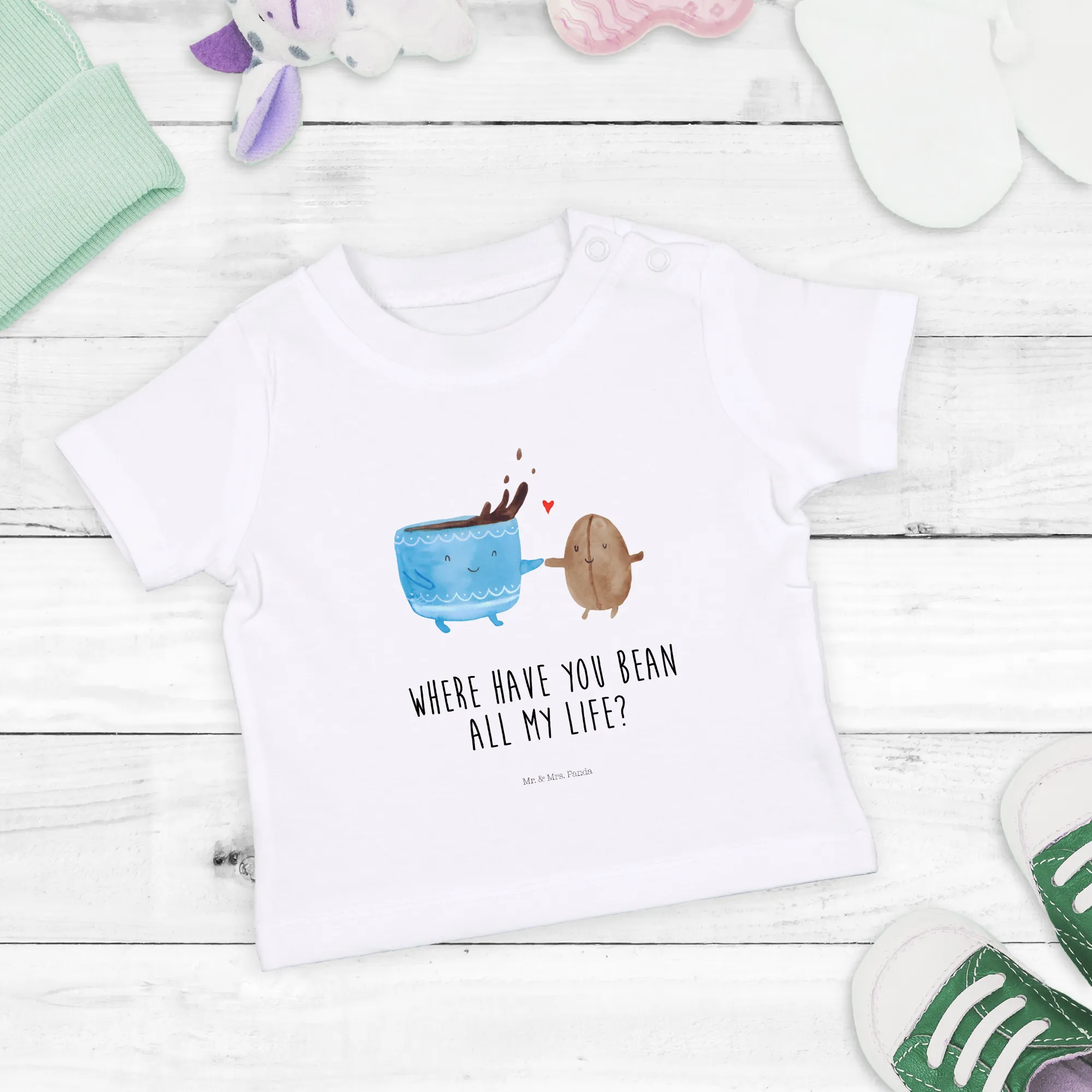 Organic Baby Shirt Kaffee Bohne