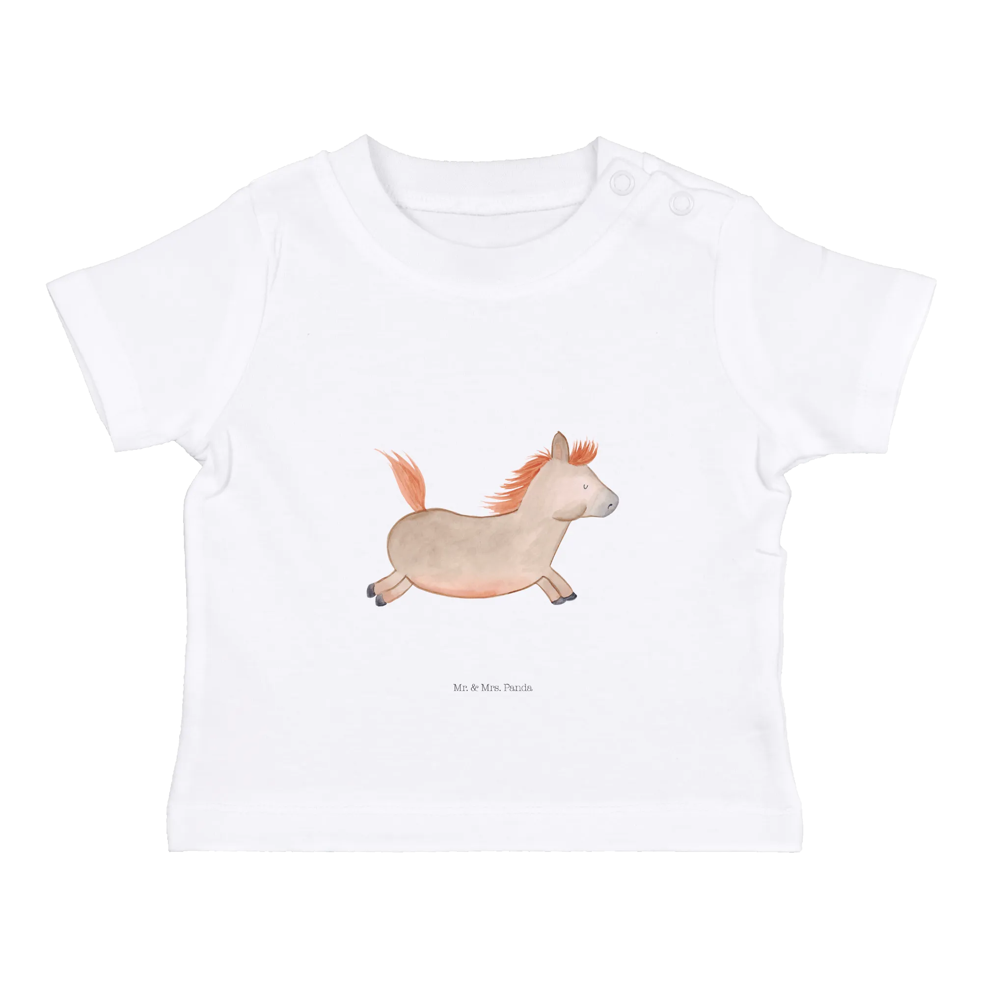 Organic Baby Shirt Pferd Springen