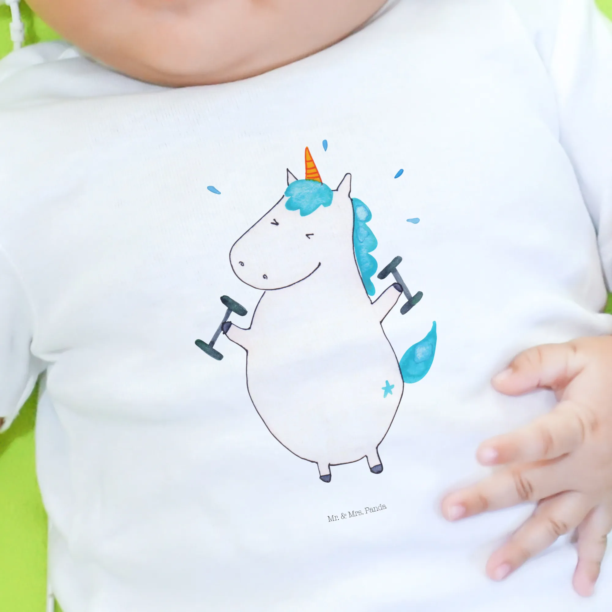 Organic Baby Shirt Einhorn Fitness