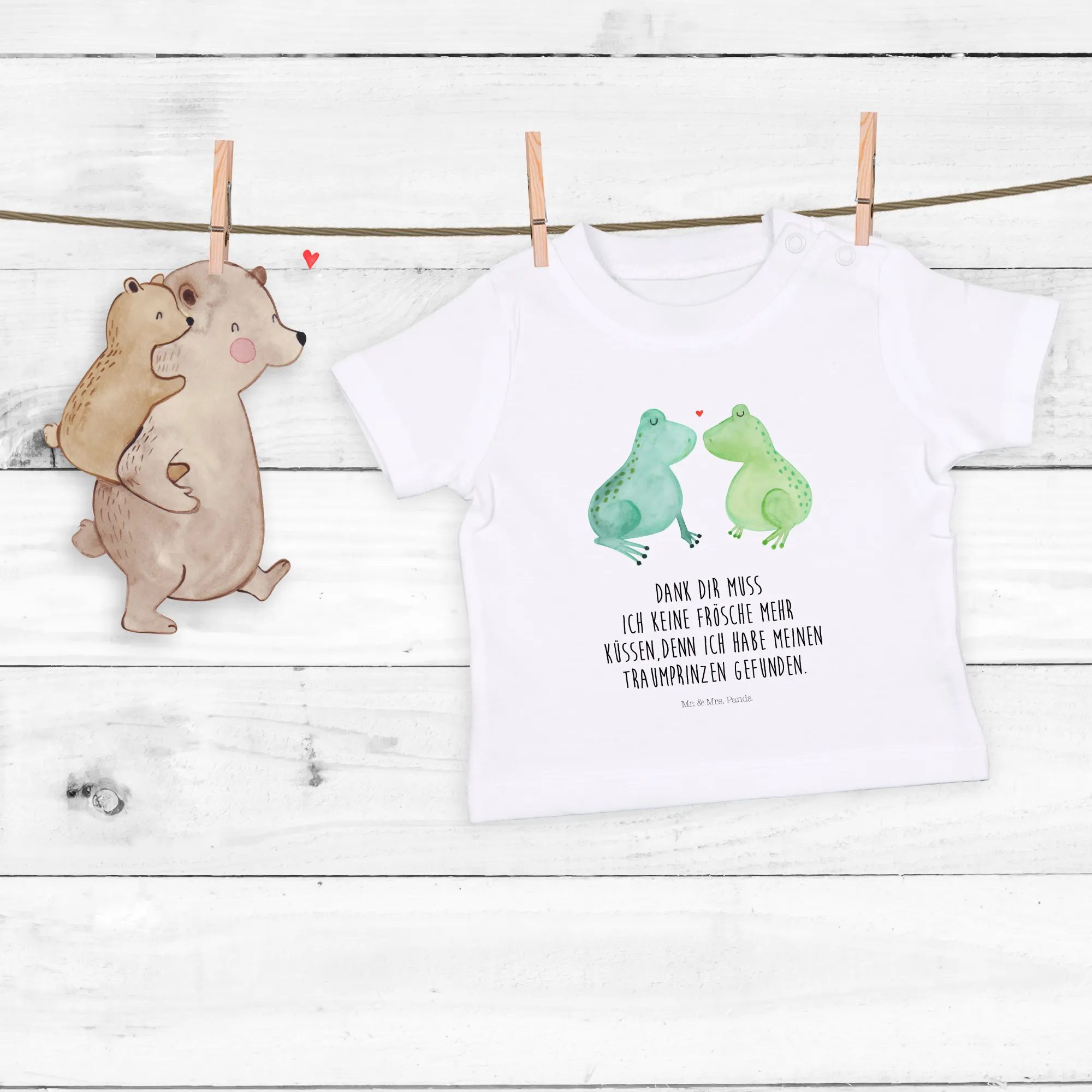 Organic Baby Shirt Frosch Liebe