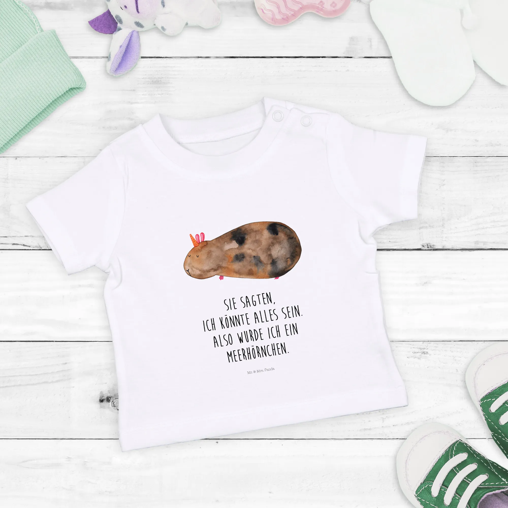 Organic Baby Shirt Einhorn Meerschweinchen