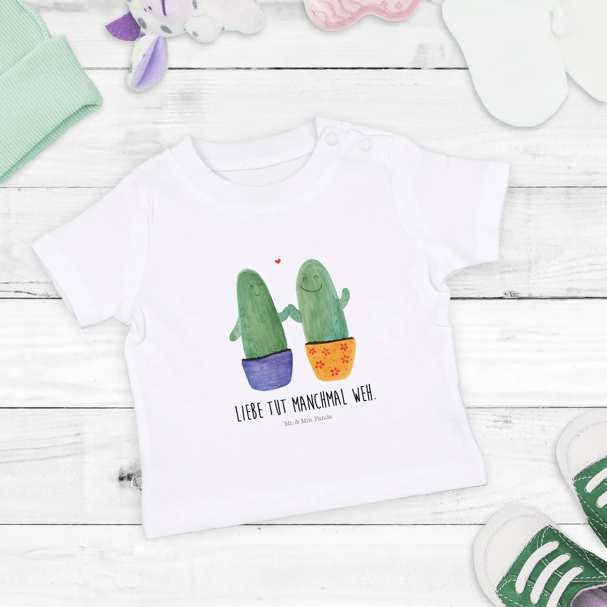 Organic Baby Shirt Kaktus Liebe