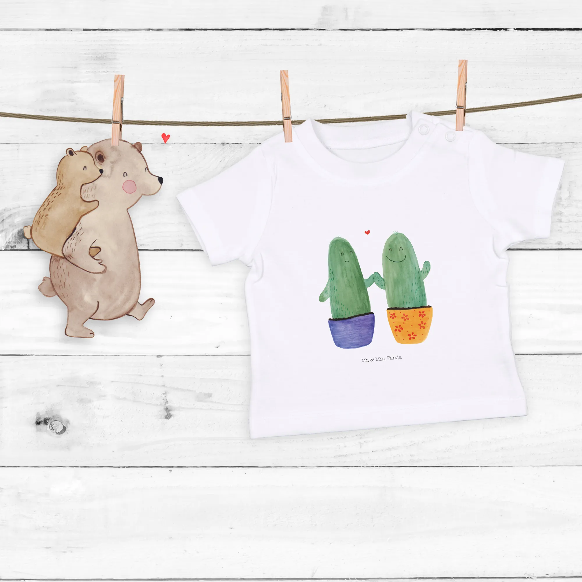 Organic Baby Shirt Kaktus Liebe