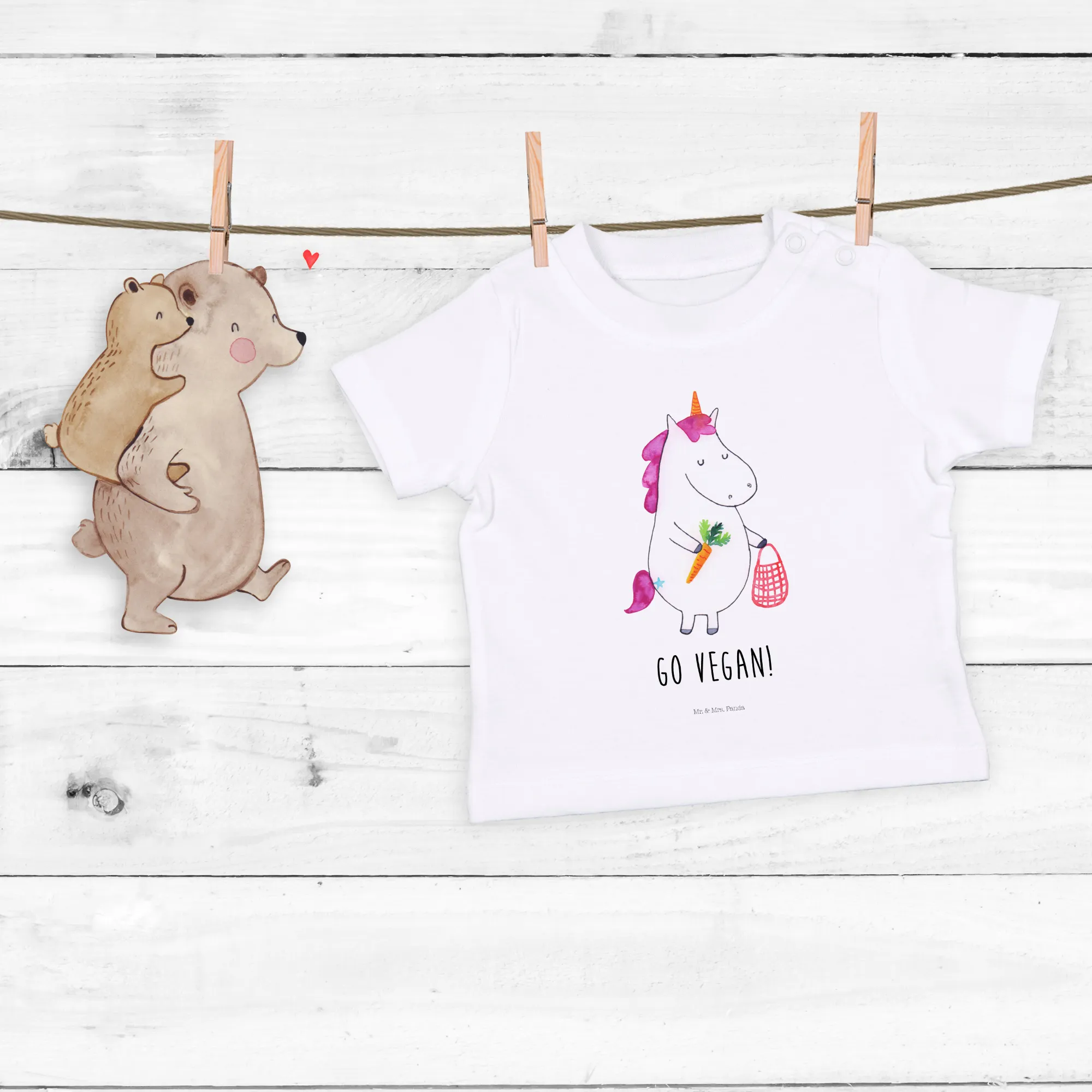 Organic Baby Shirt Einhorn Vegan