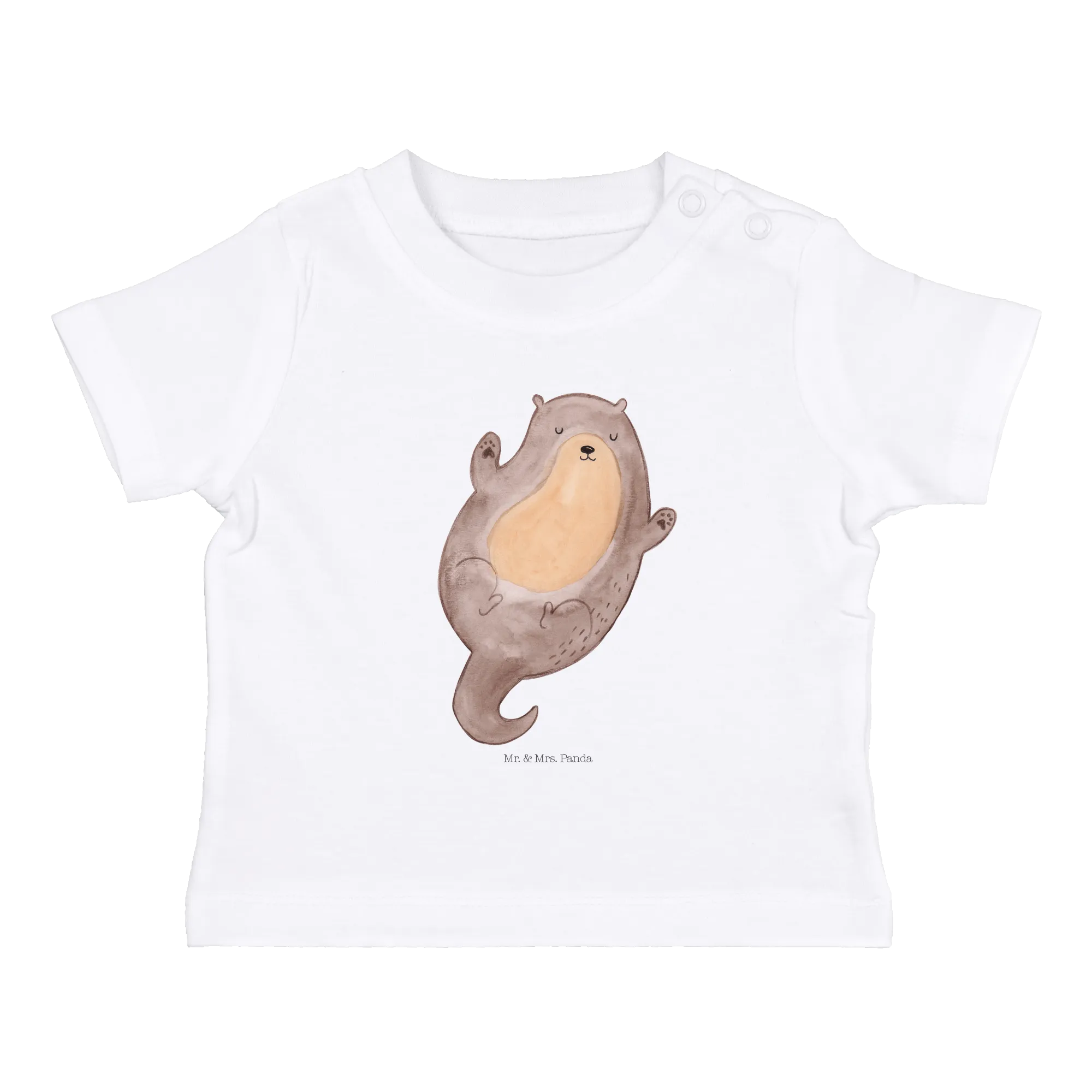 Organic Baby Shirt Otter Umarmen