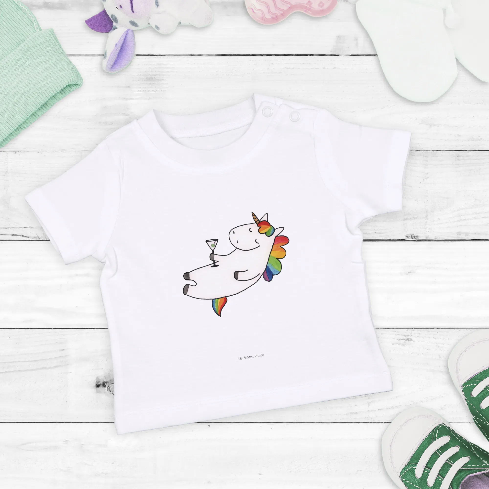 Organic Baby Shirt Einhorn Cocktail