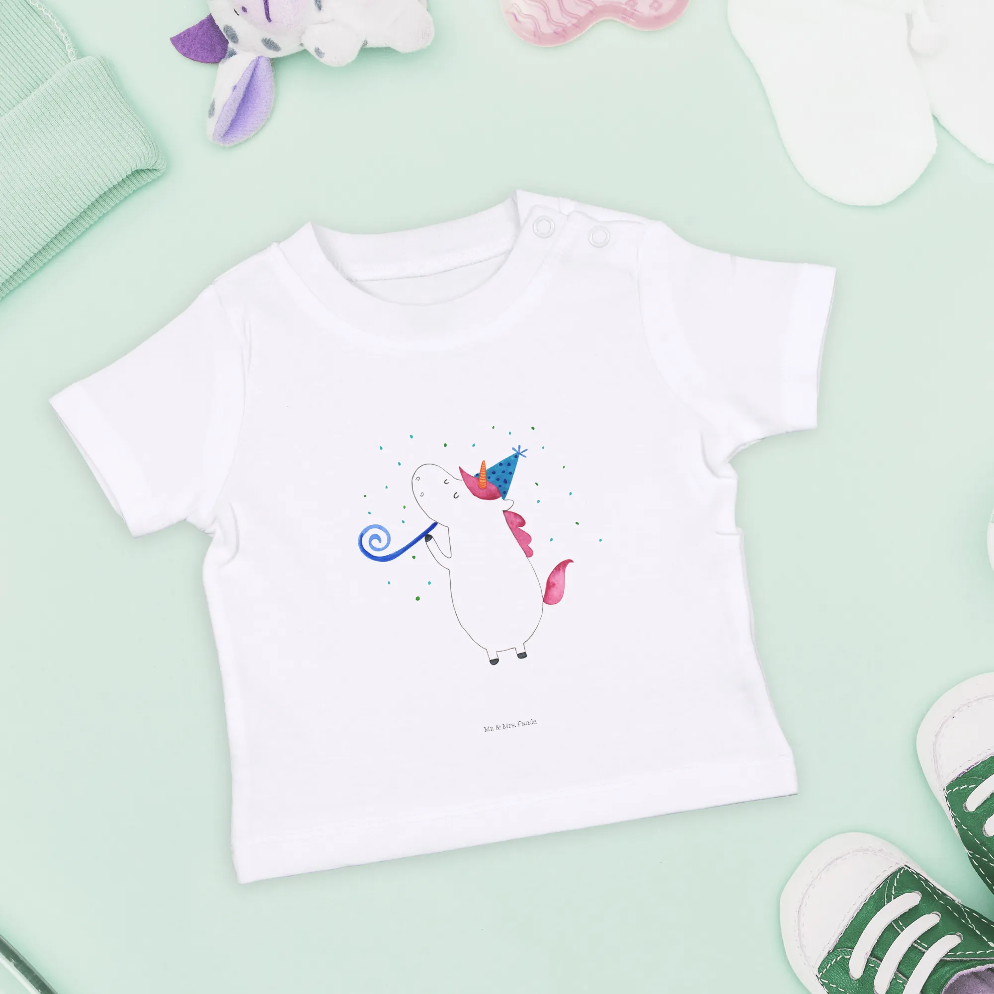 Organic Baby Shirt Einhorn Party