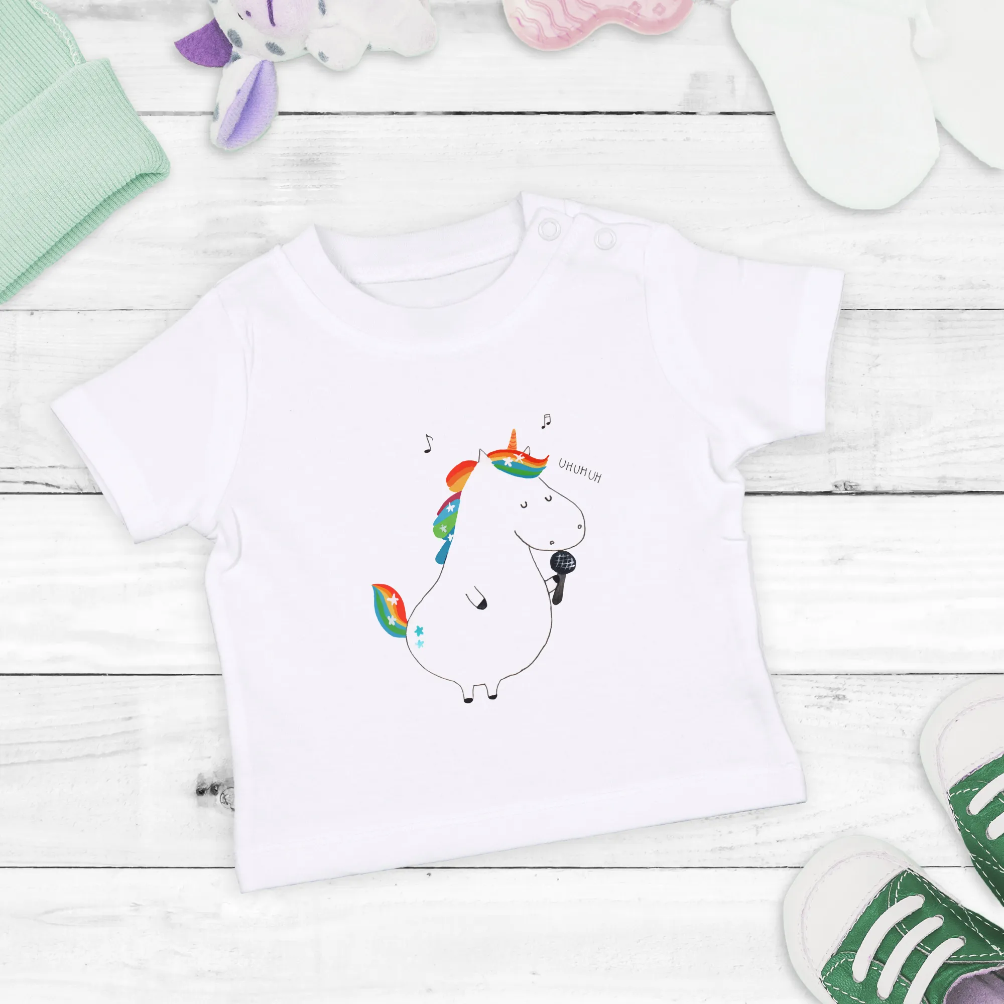 Organic Baby Shirt Einhorn Sänger