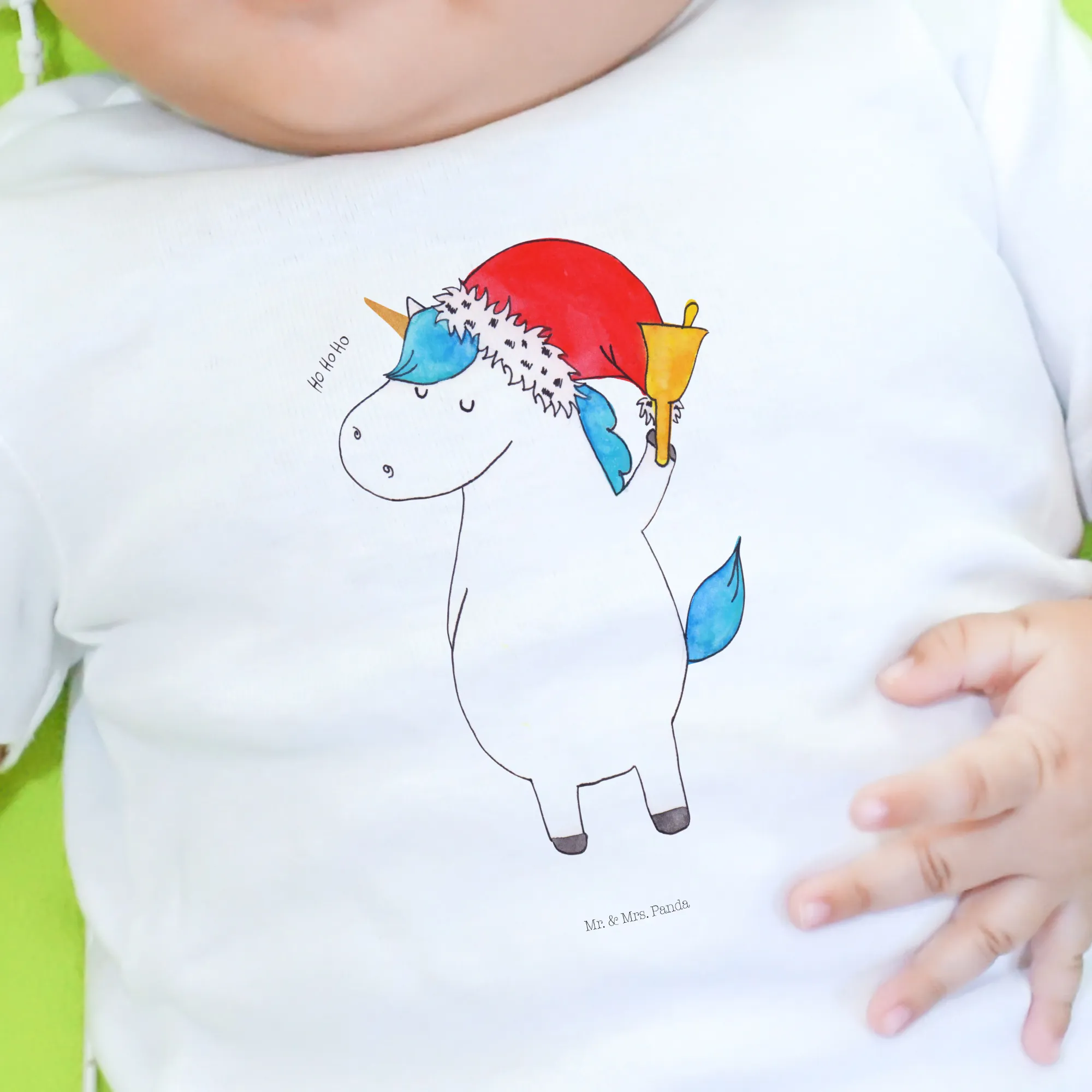 Organic Baby Shirt Einhorn Weihnachtsmann