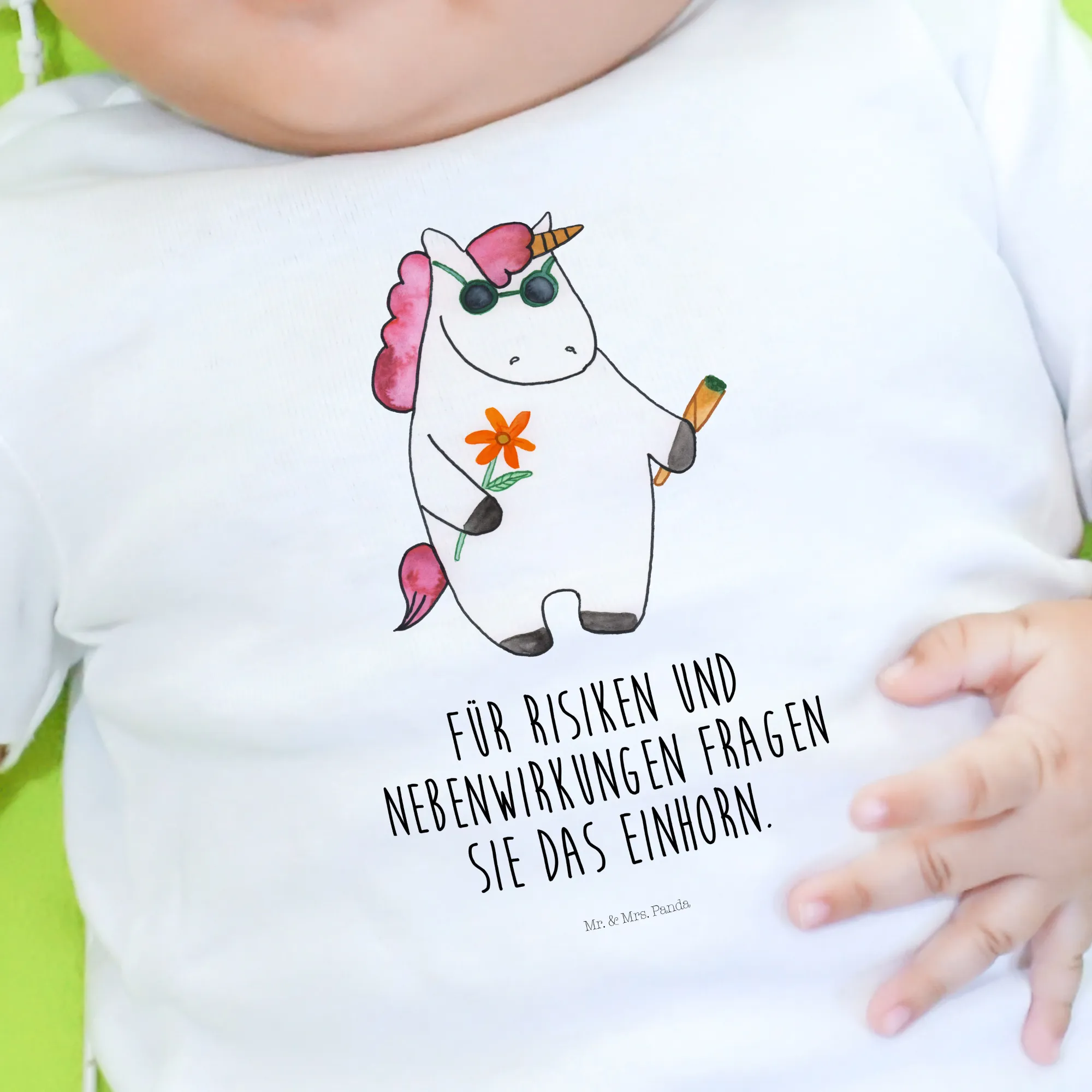 Organic Baby Shirt Einhorn Woodstock