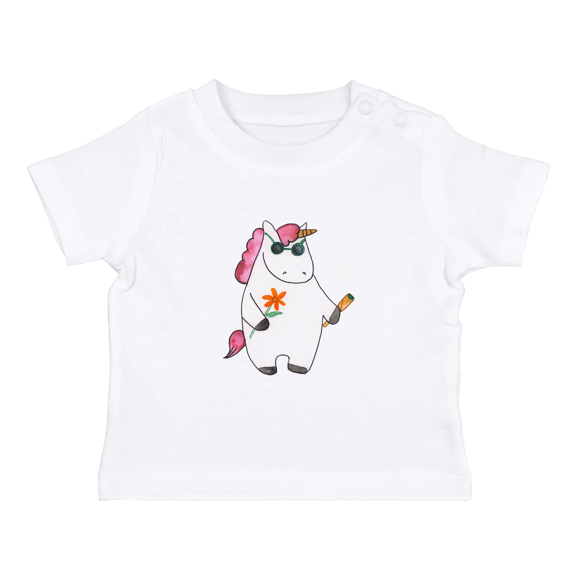 Organic Baby Shirt Einhorn Woodstock