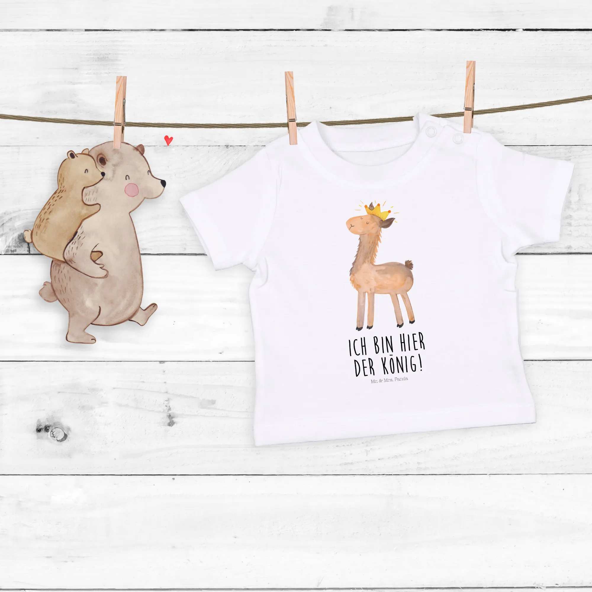 Organic Baby Shirt Lama König