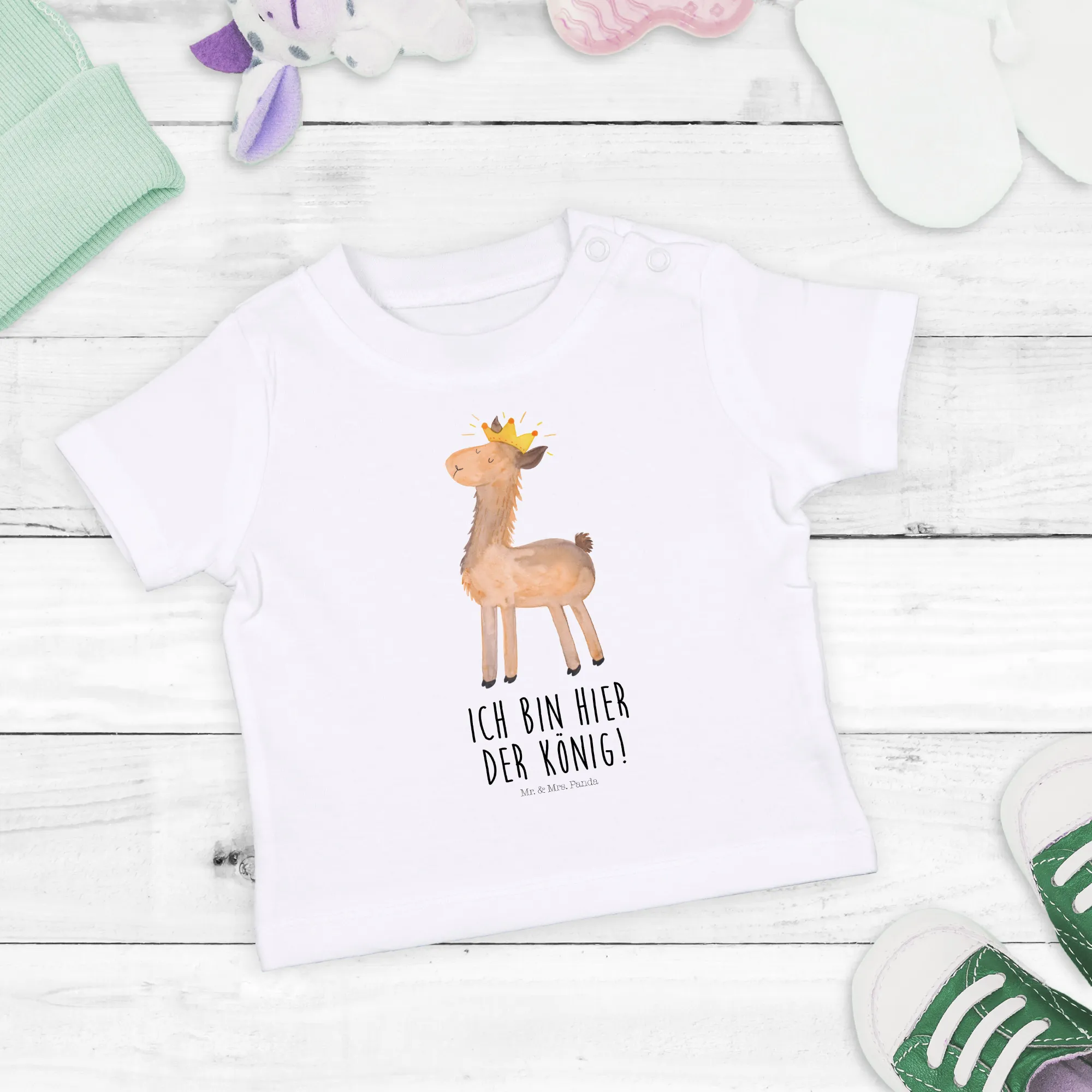 Organic Baby Shirt Lama König