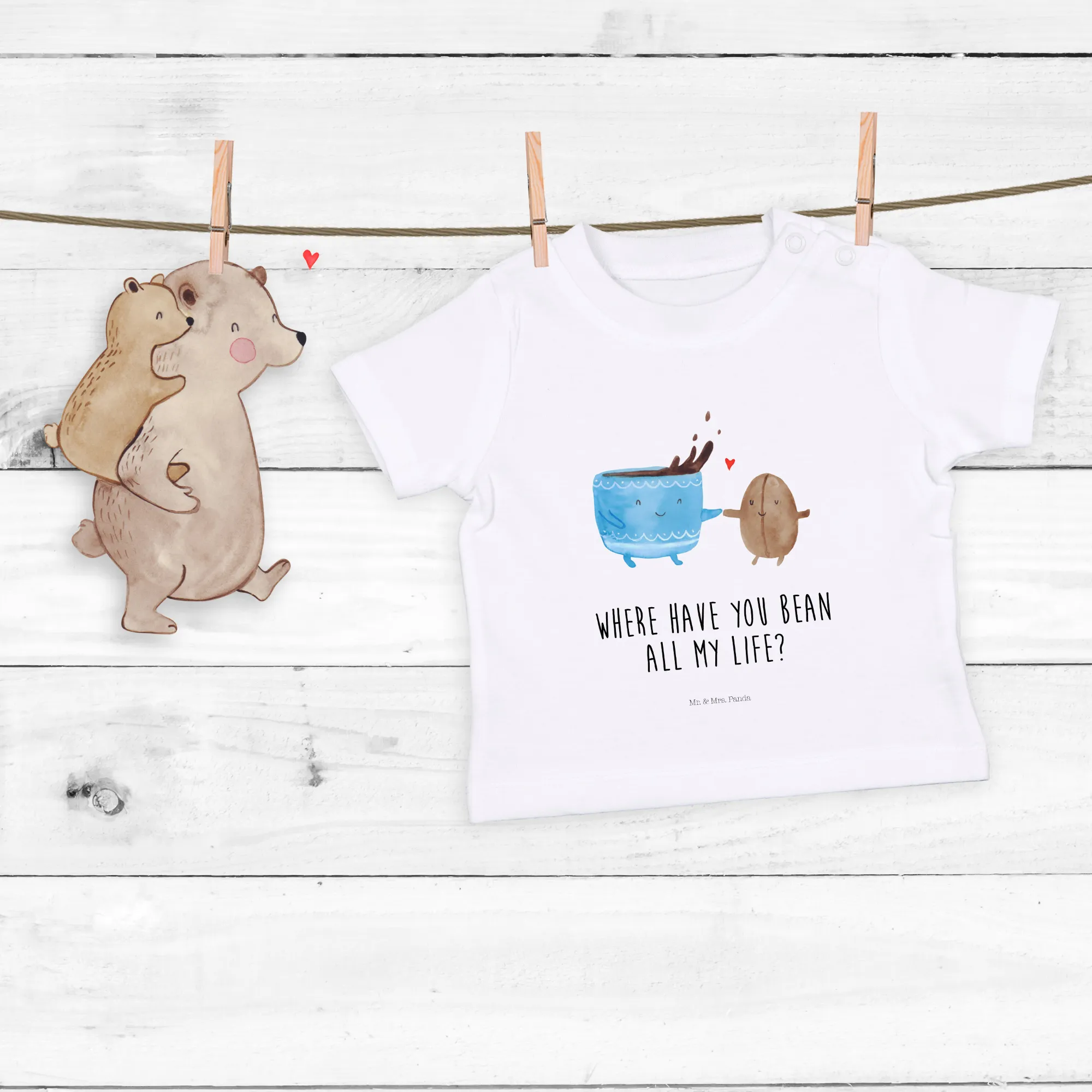 Organic Baby Shirt Kaffee Bohne