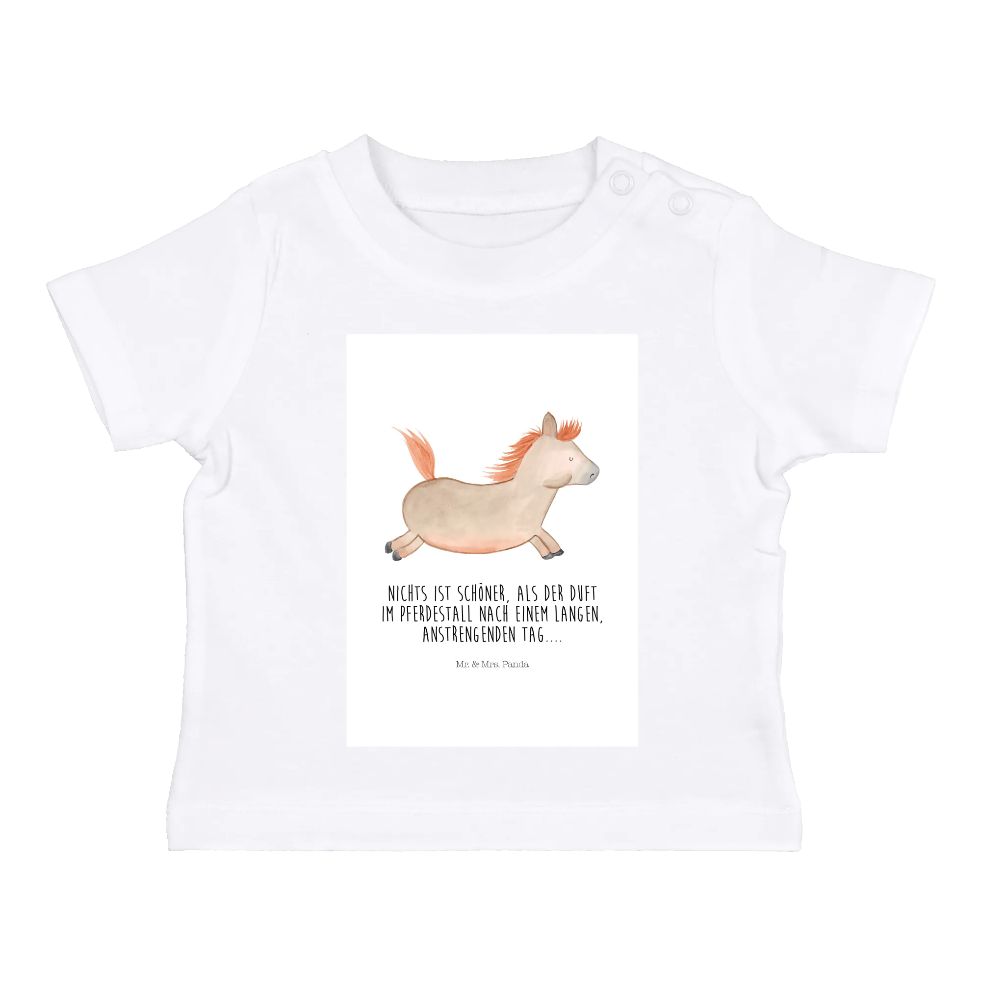 Organic Baby Shirt Pferd Springen