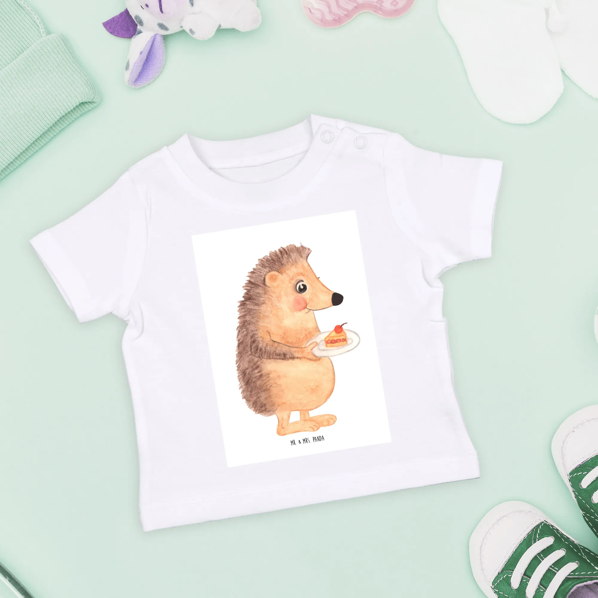 Organic Baby Shirt Igel Kuchenstück