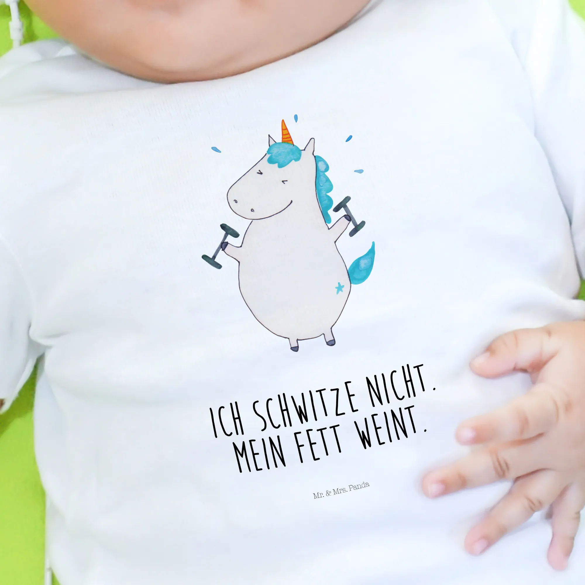 Organic Baby Shirt Einhorn Fitness