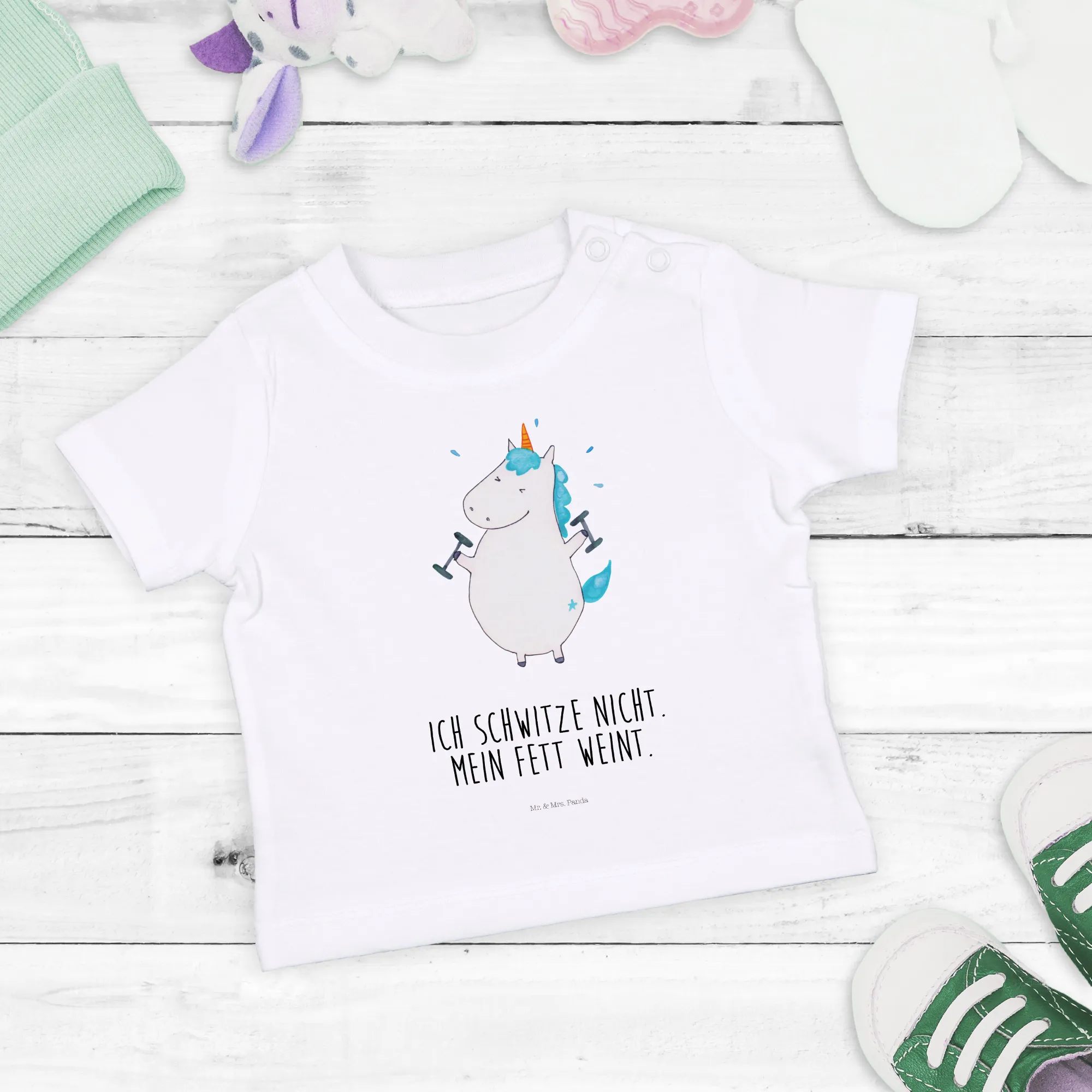 Organic Baby Shirt Einhorn Fitness