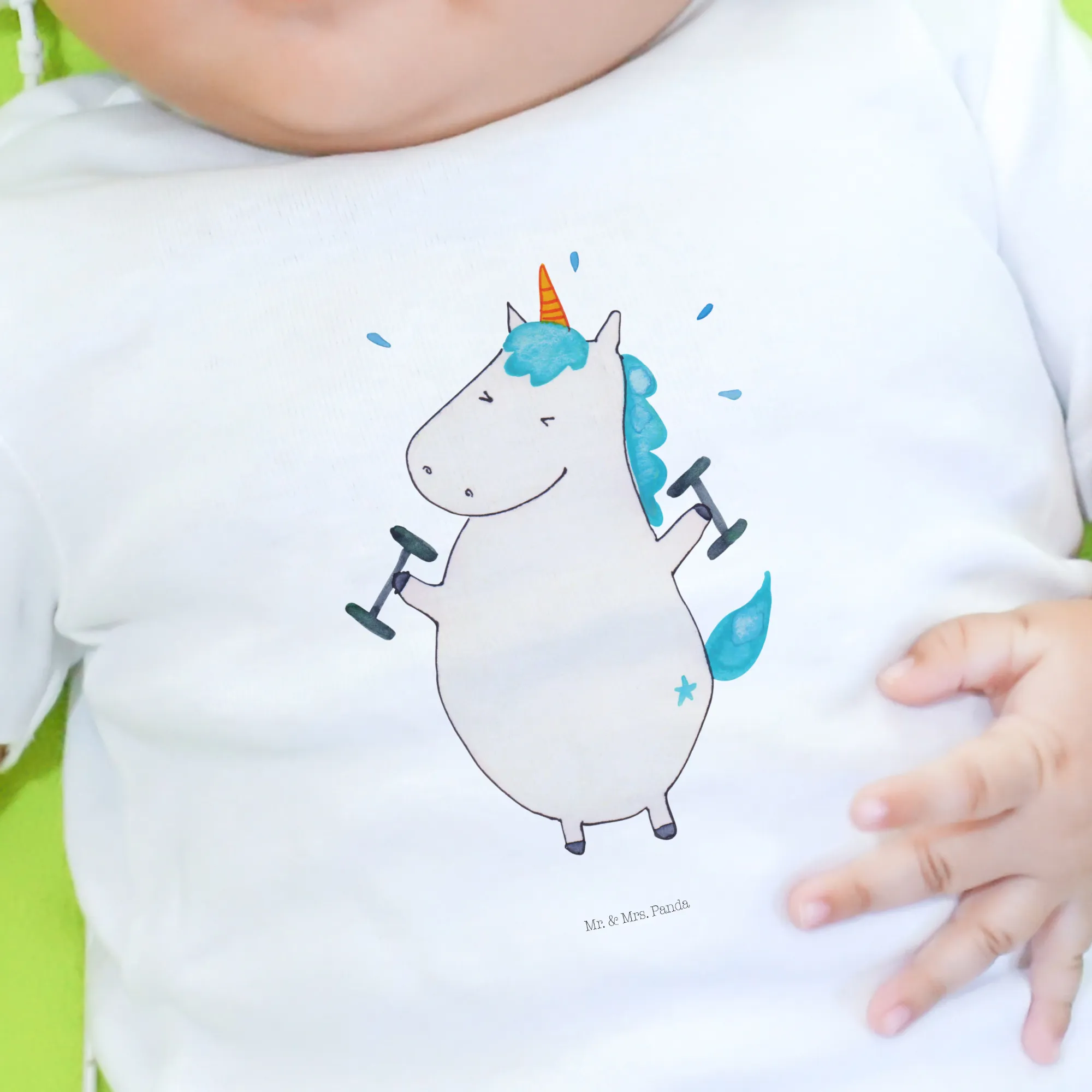 Organic Baby Shirt Einhorn Fitness