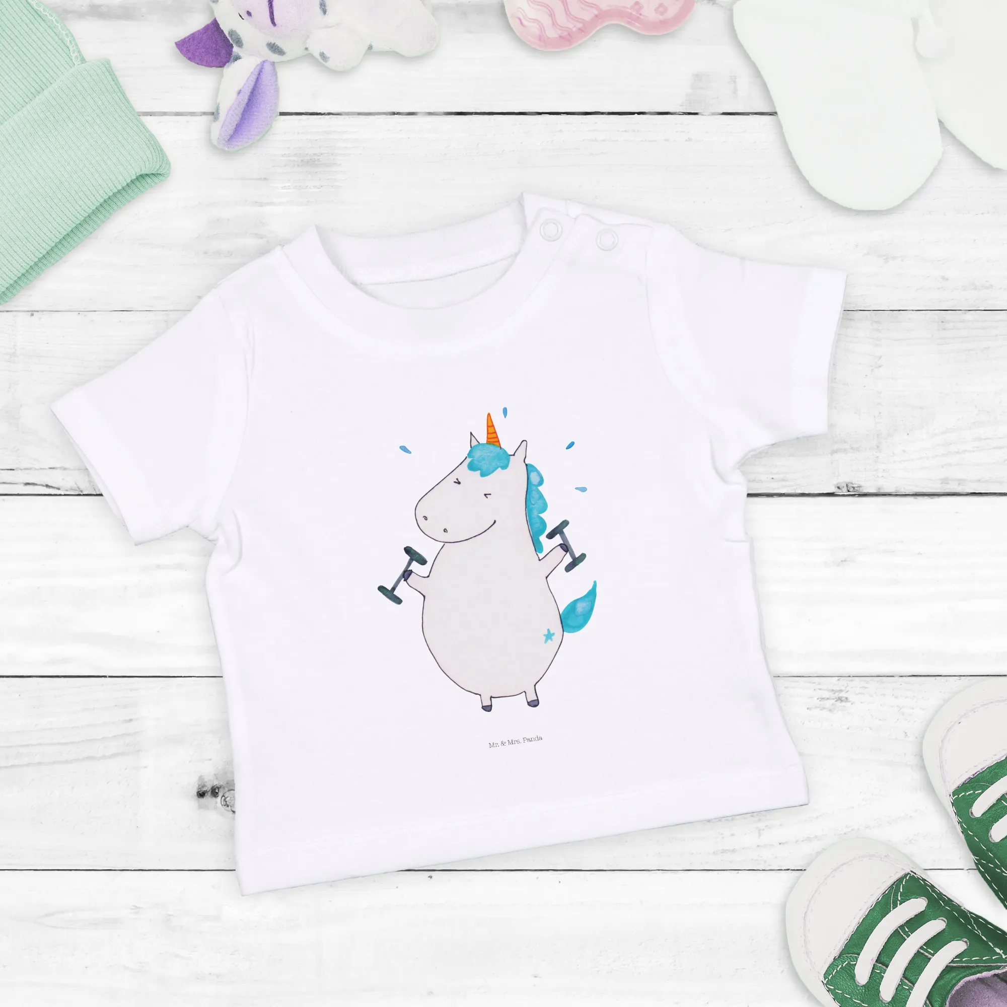 Organic Baby Shirt Einhorn Fitness