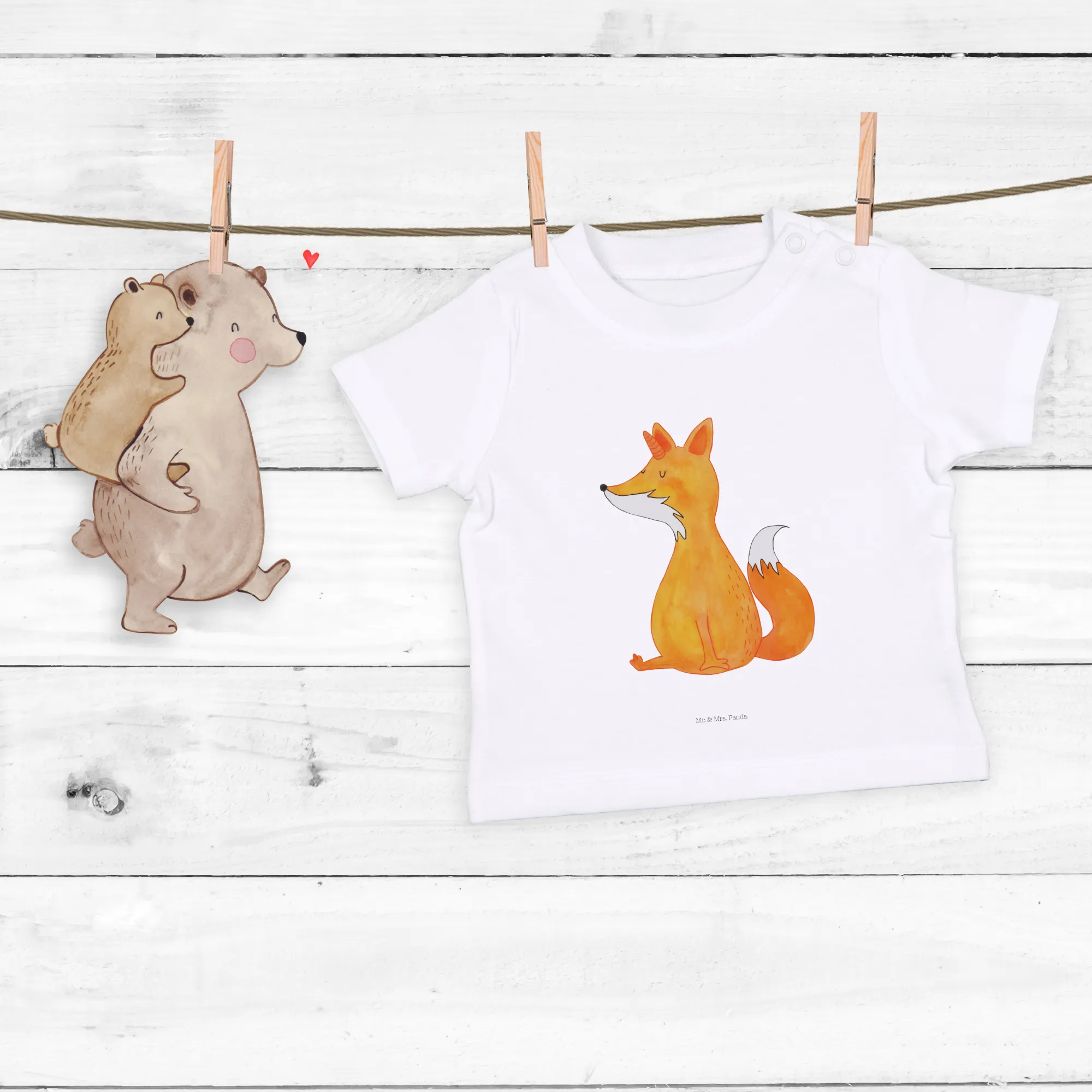 Organic Baby Shirt Einhorn Fuchs