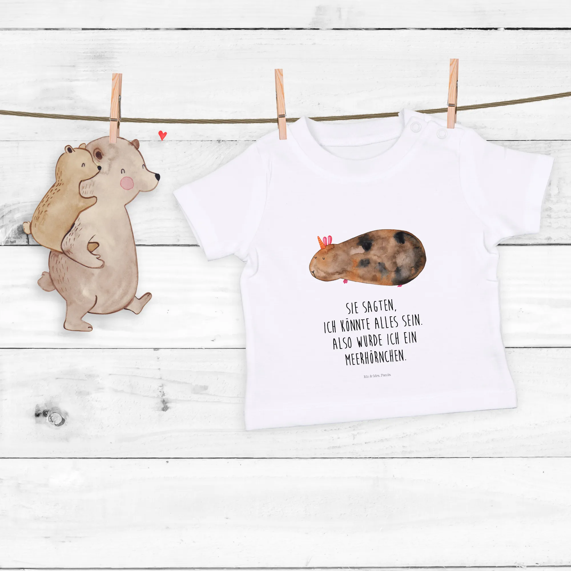 Organic Baby Shirt Einhorn Meerschweinchen