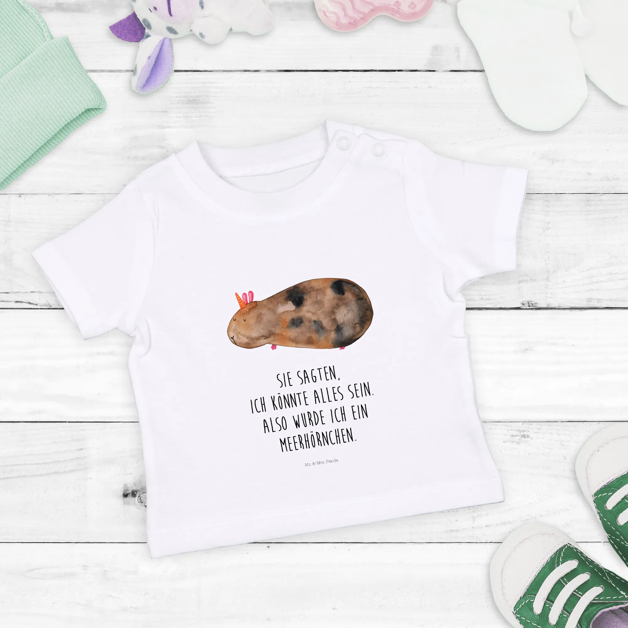 Organic Baby Shirt Einhorn Meerschweinchen