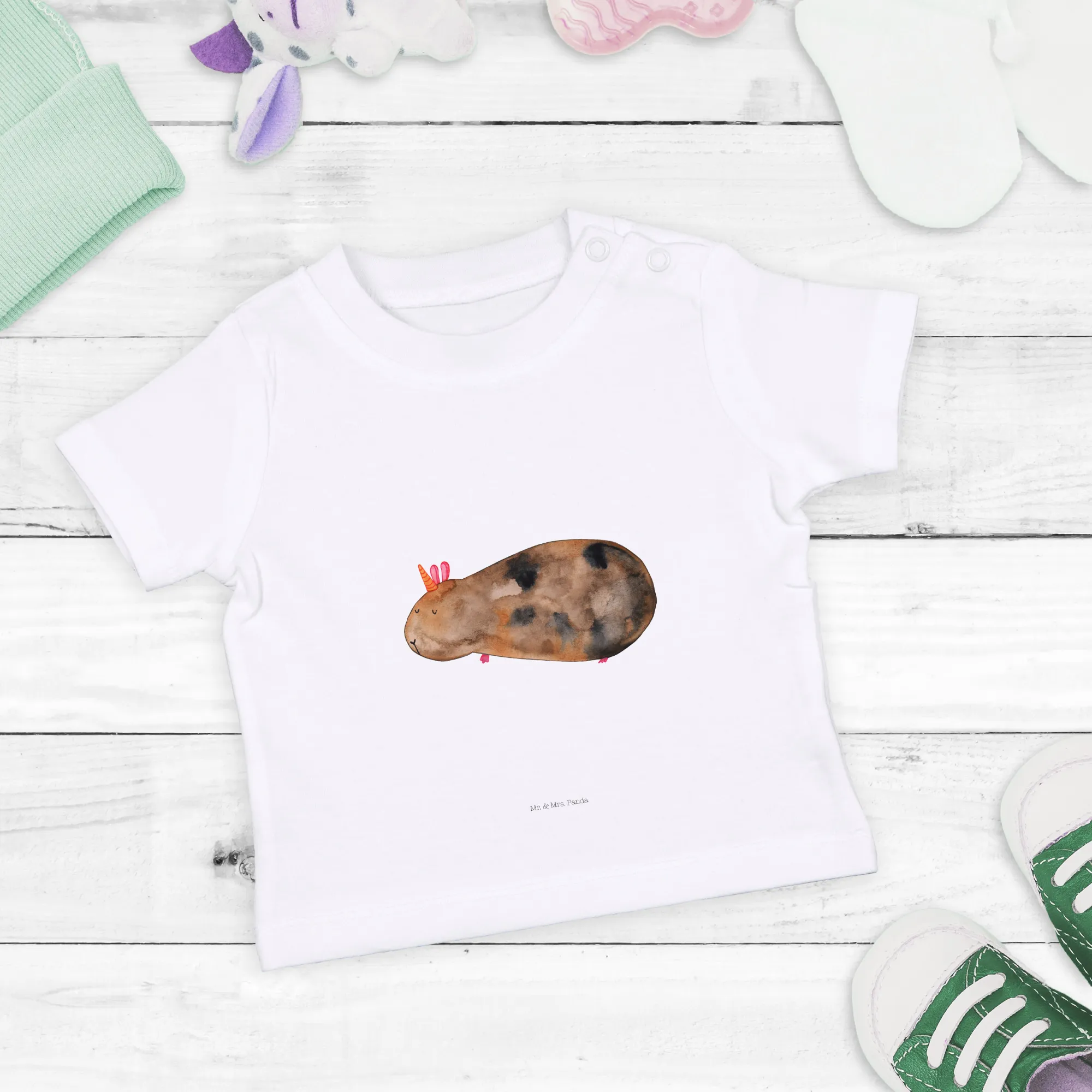 Organic Baby Shirt Einhorn Meerschweinchen