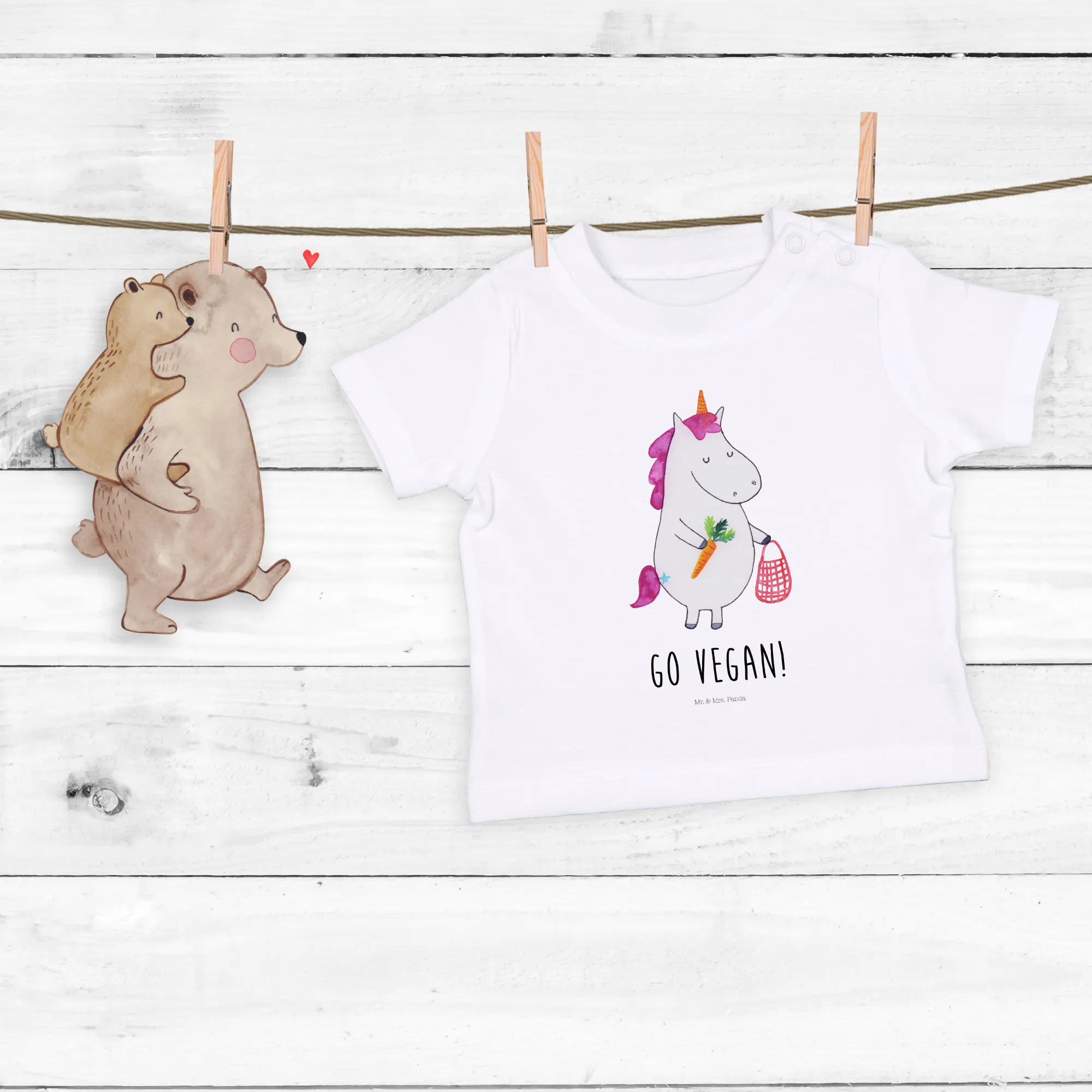 Organic Baby Shirt Einhorn Vegan