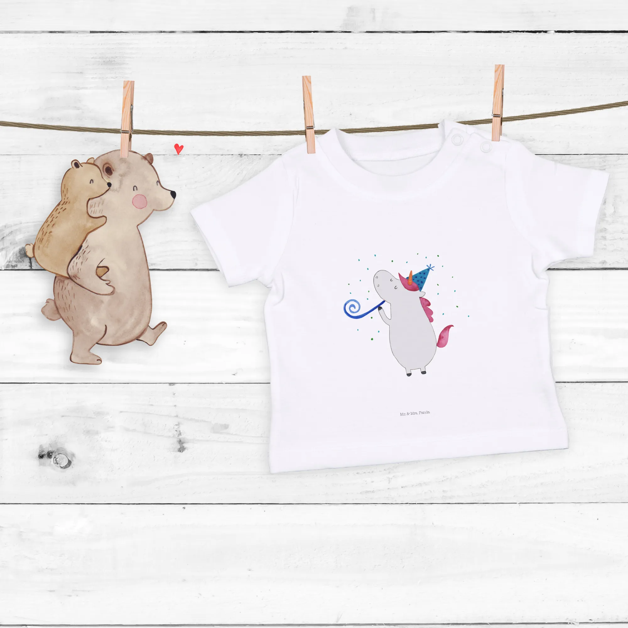 Organic Baby Shirt Einhorn Party