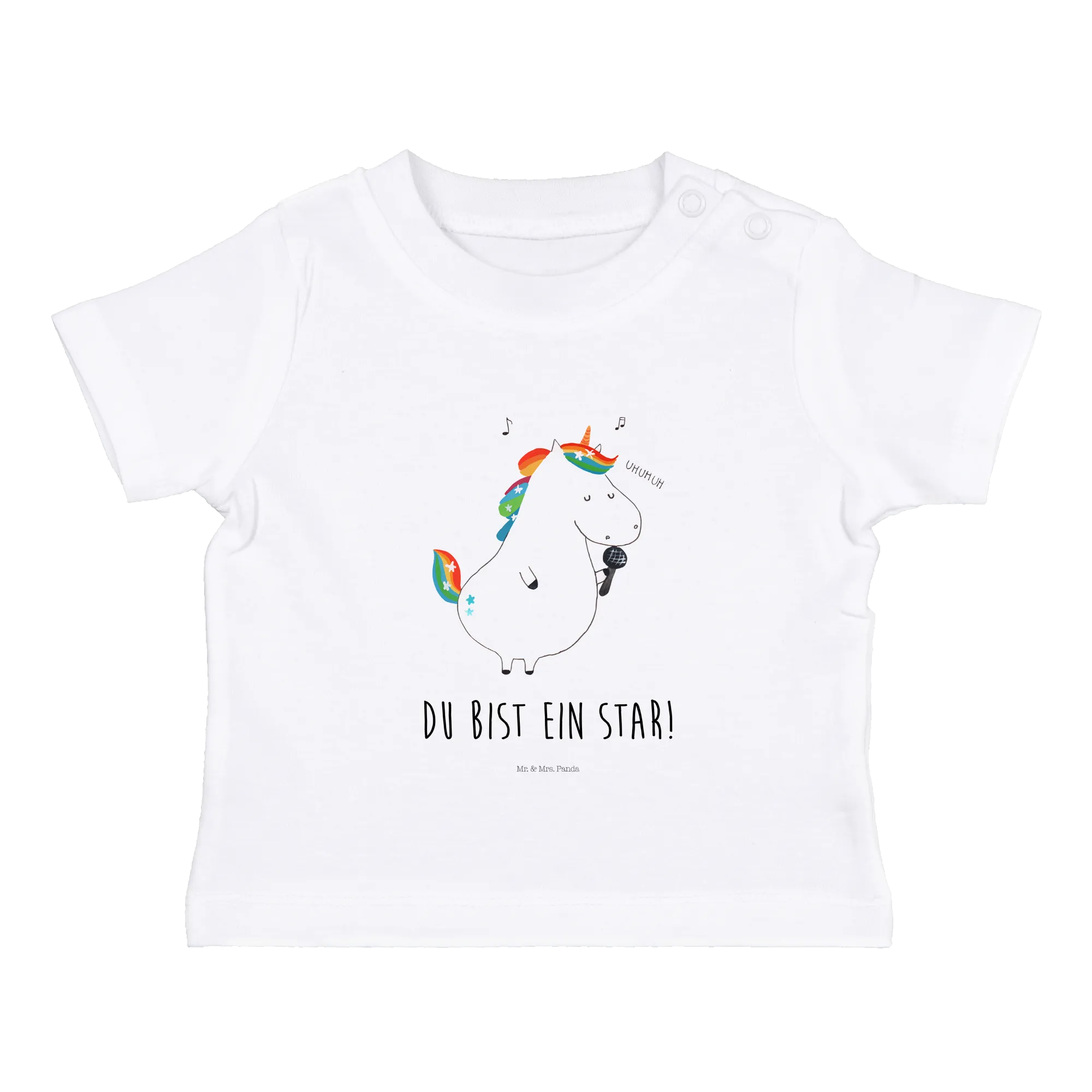 Organic Baby Shirt Einhorn Sänger