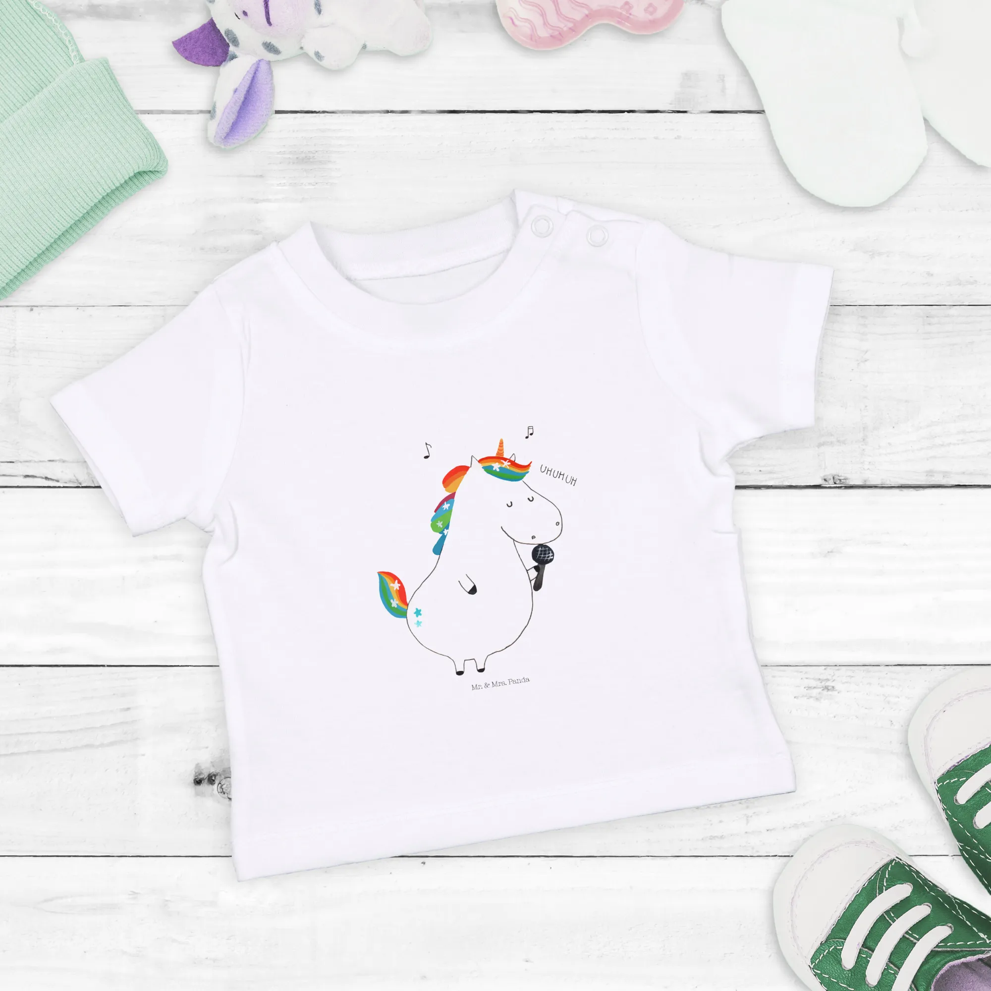 Organic Baby Shirt Einhorn Sänger