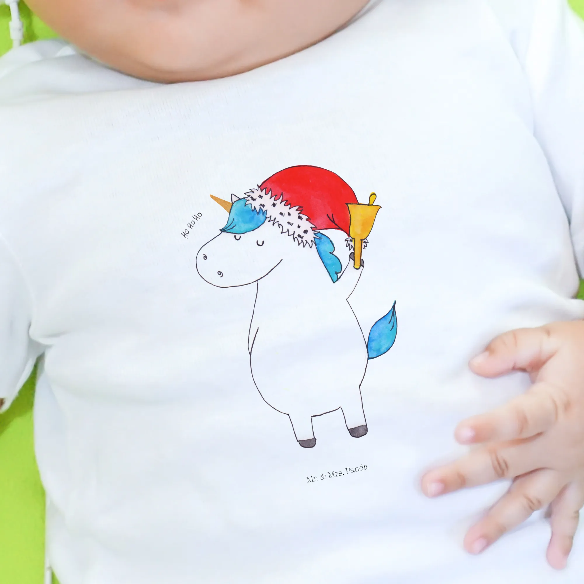 Organic Baby Shirt Einhorn Weihnachtsmann