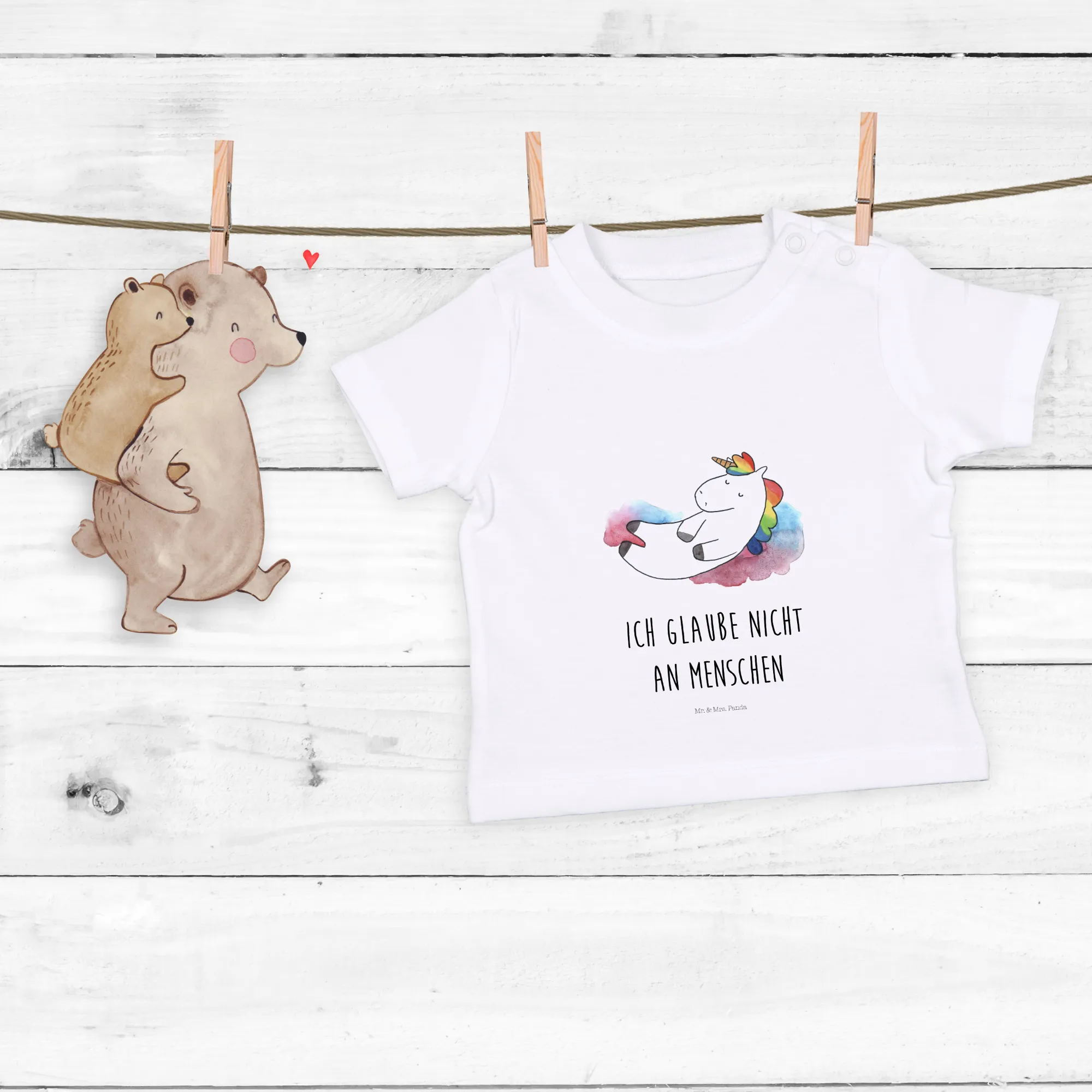 Organic Baby Shirt Einhorn Wolke 7