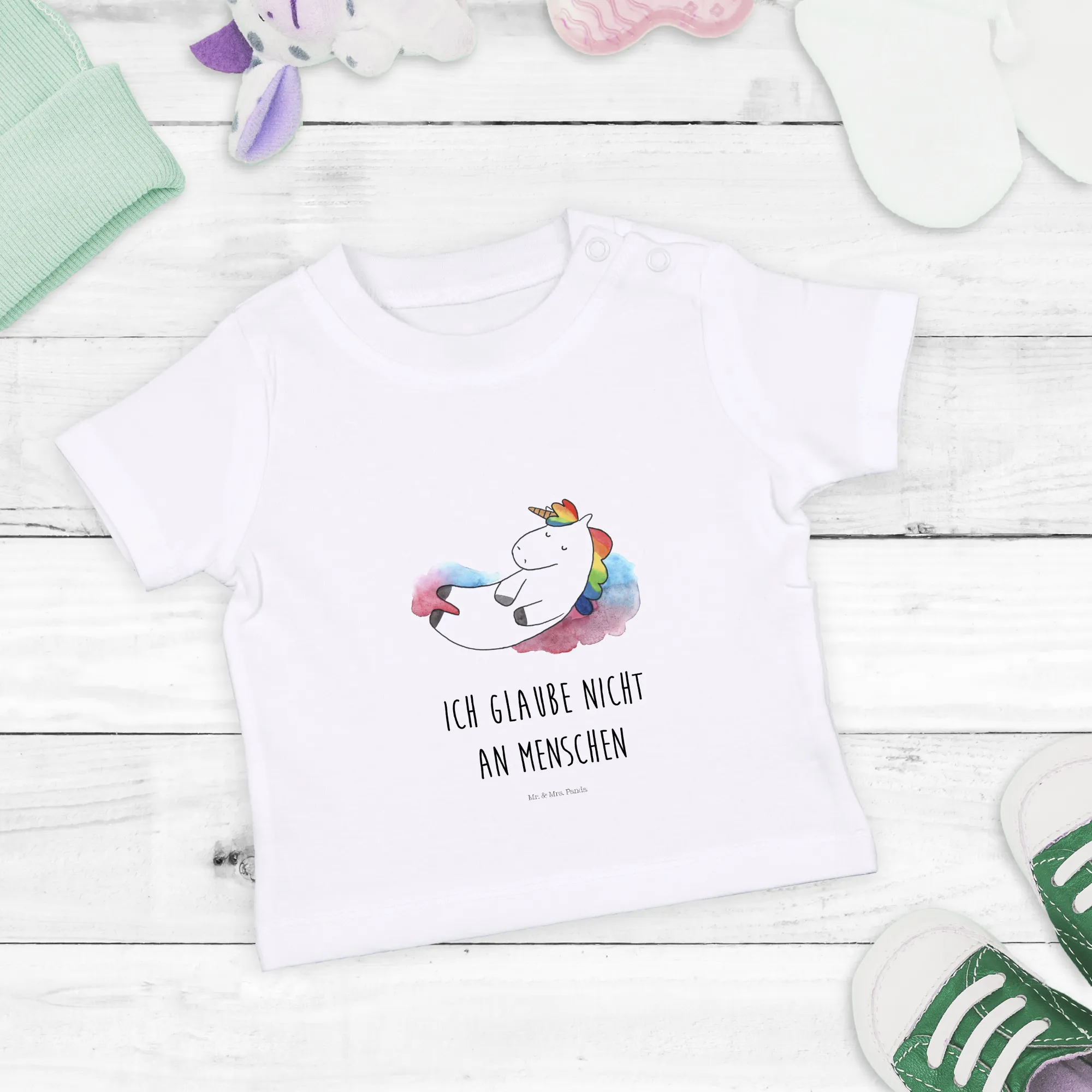 Organic Baby Shirt Einhorn Wolke 7