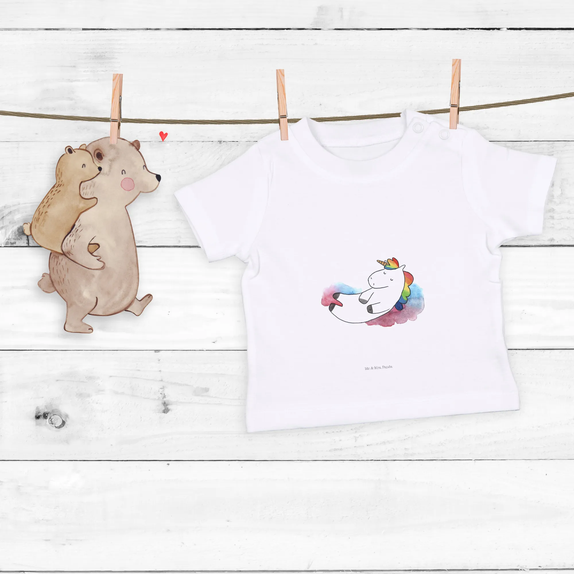 Organic Baby Shirt Einhorn Wolke 7