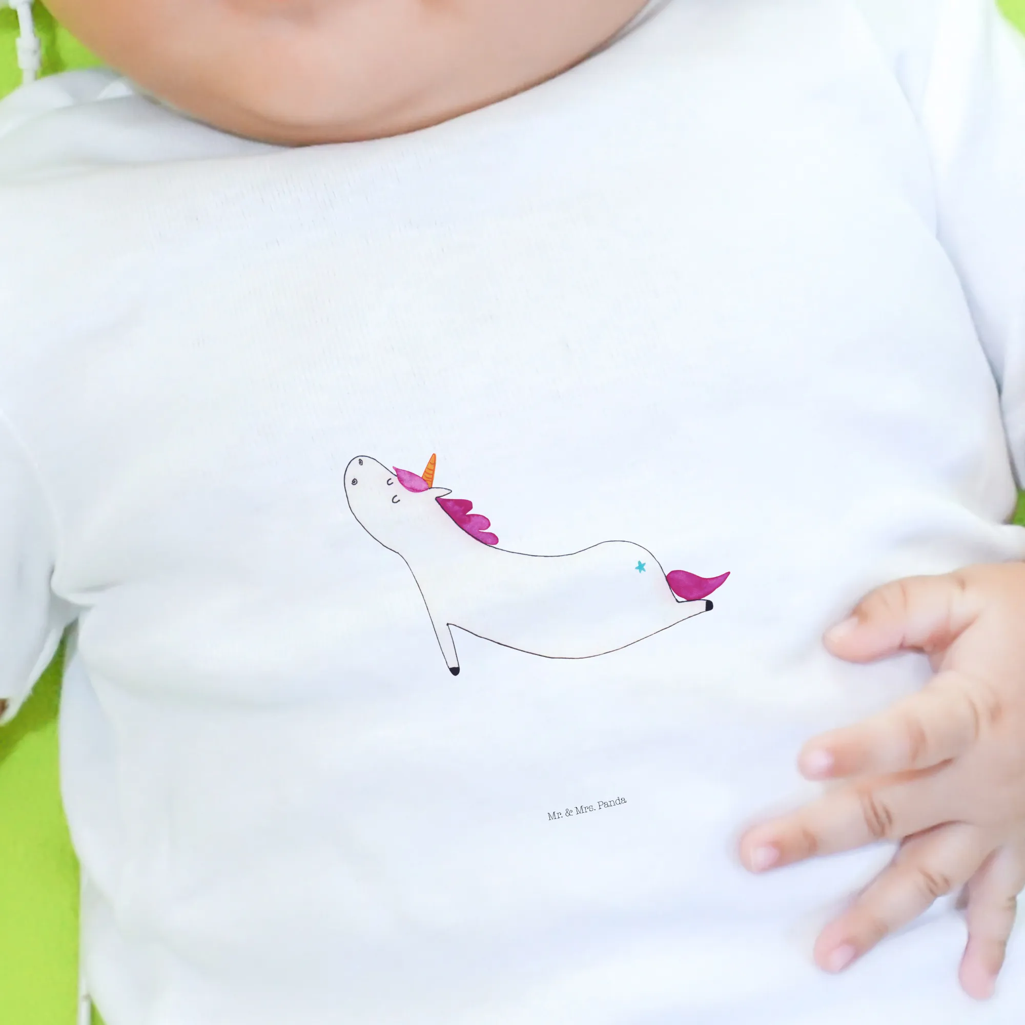 Organic Baby Shirt Einhorn Yoga