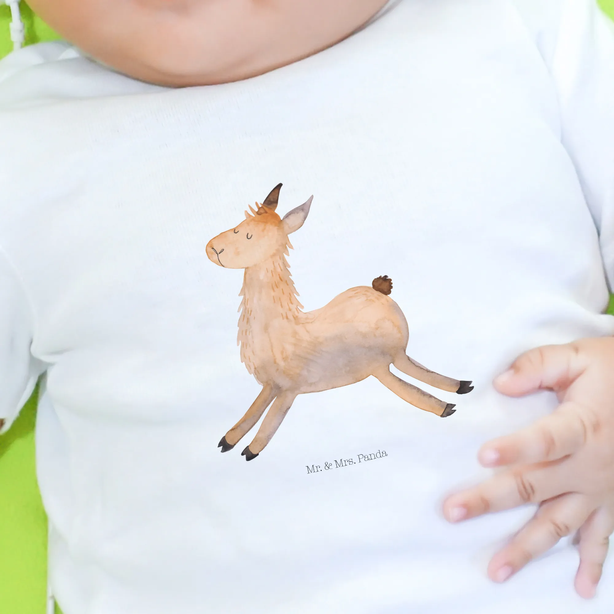 Organic Baby Shirt Lama Springen