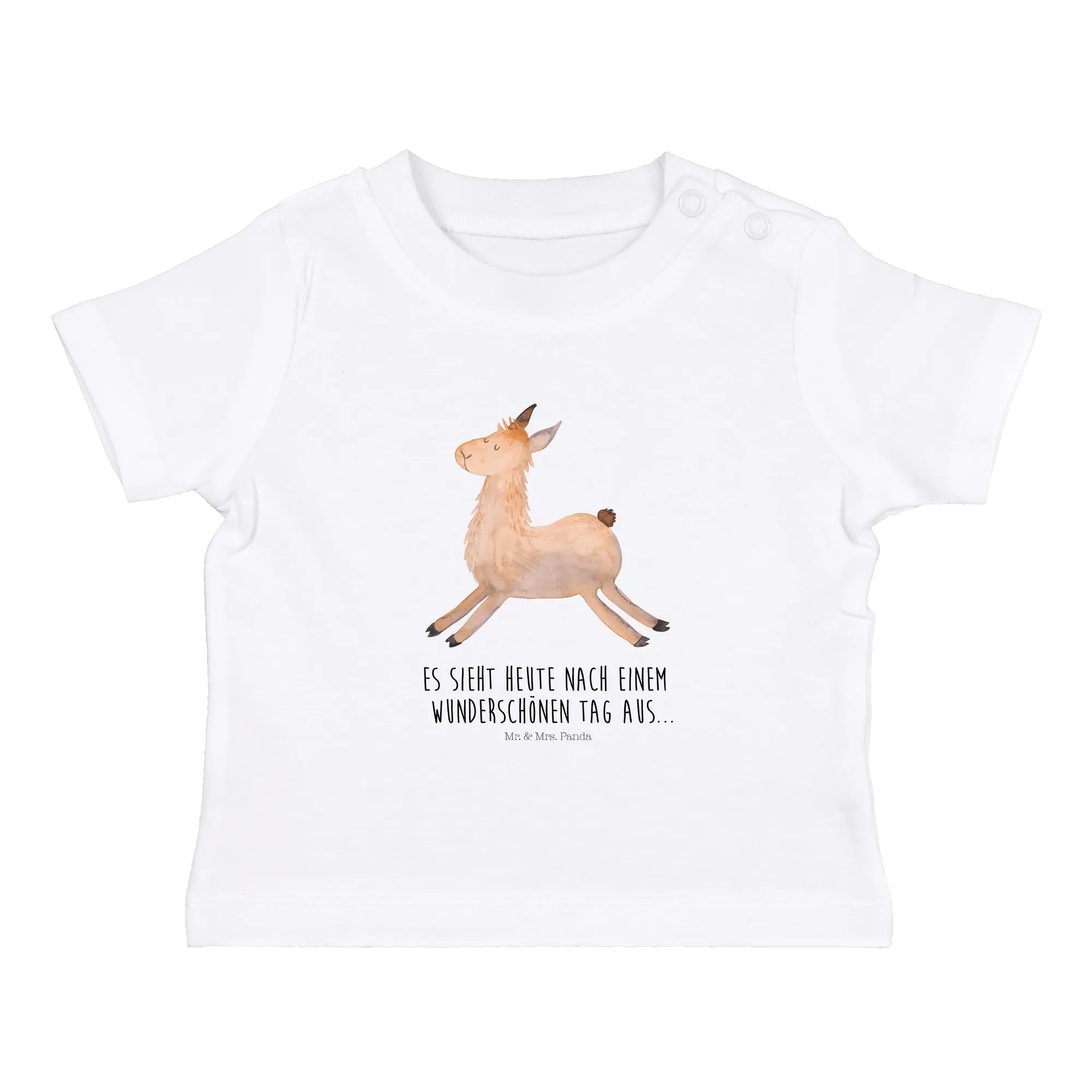 Organic Baby Shirt Lama Springen