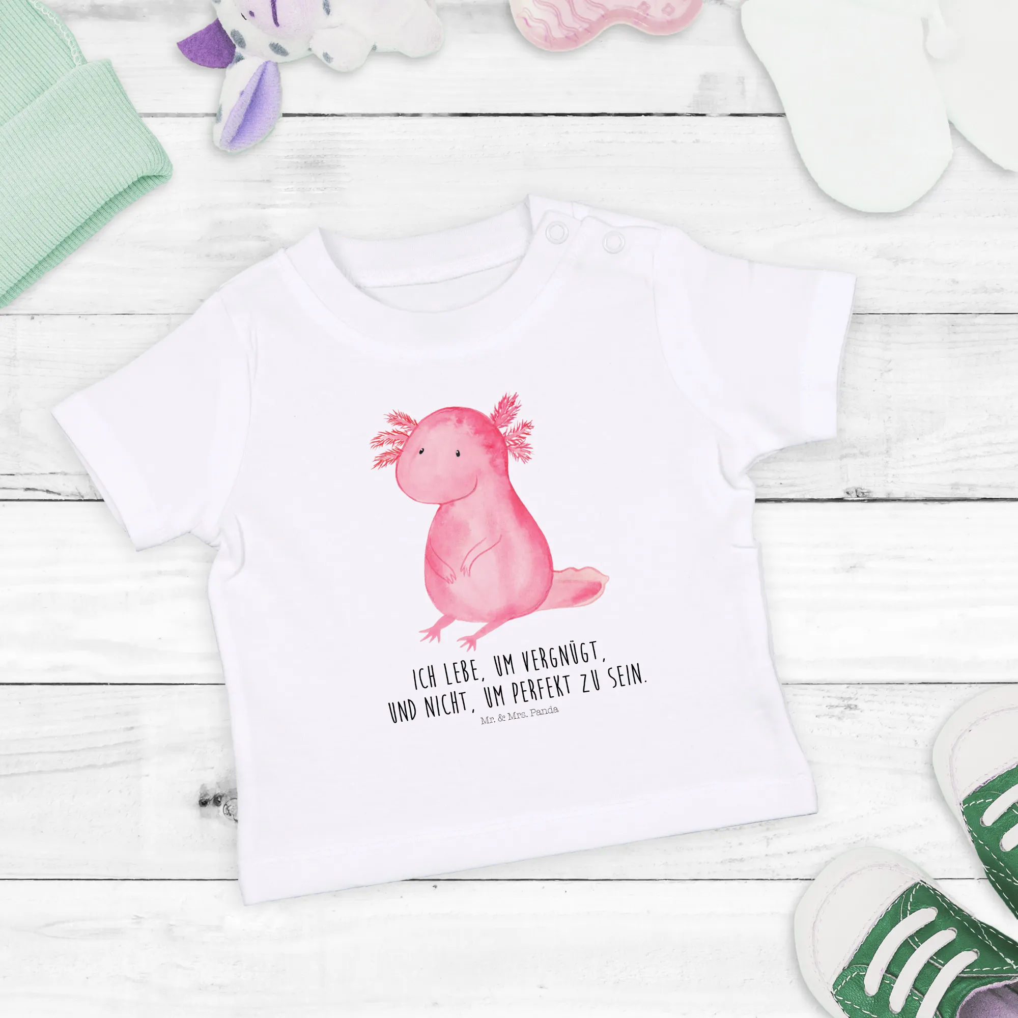 Organic Baby Shirt Axolotl null