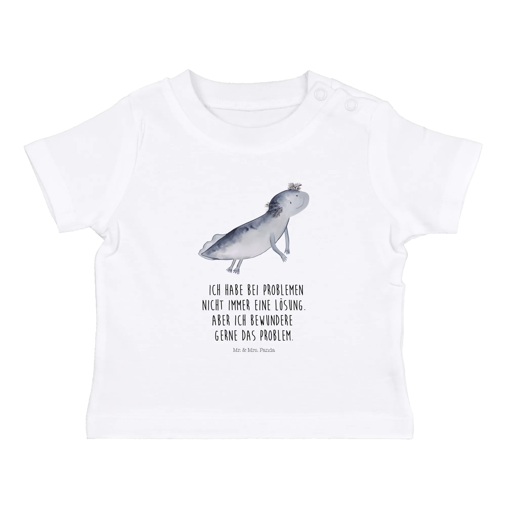 Organic Baby Shirt Axolotl Schwimmen