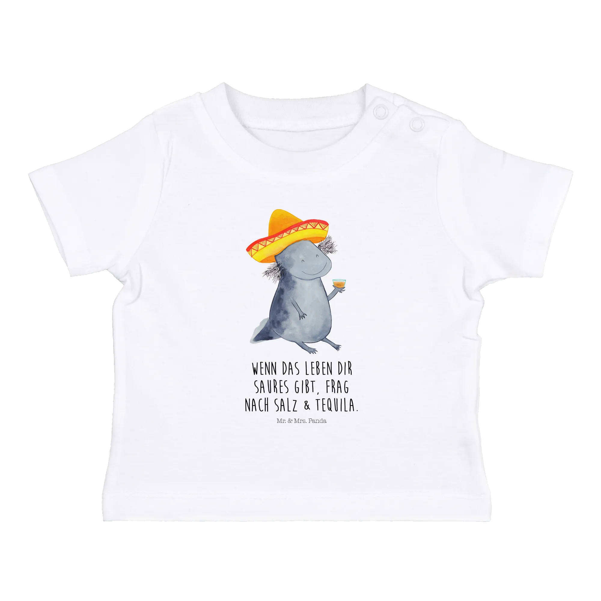 Organic Baby Shirt Axolotl Tequila