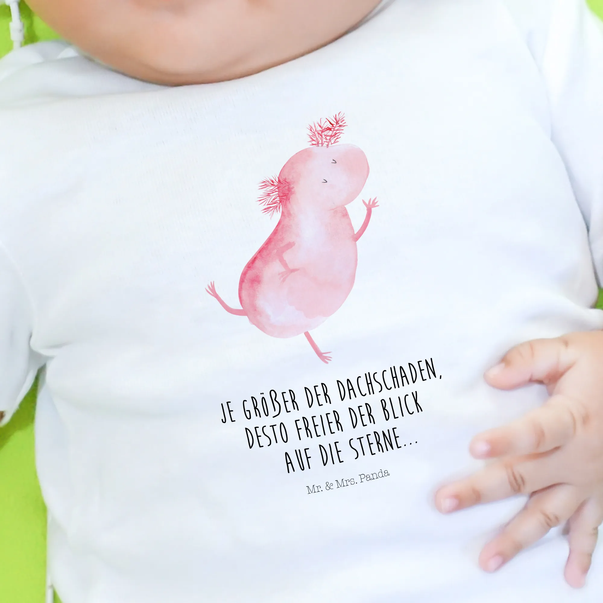 Organic Baby Shirt Axolotl Tanzen