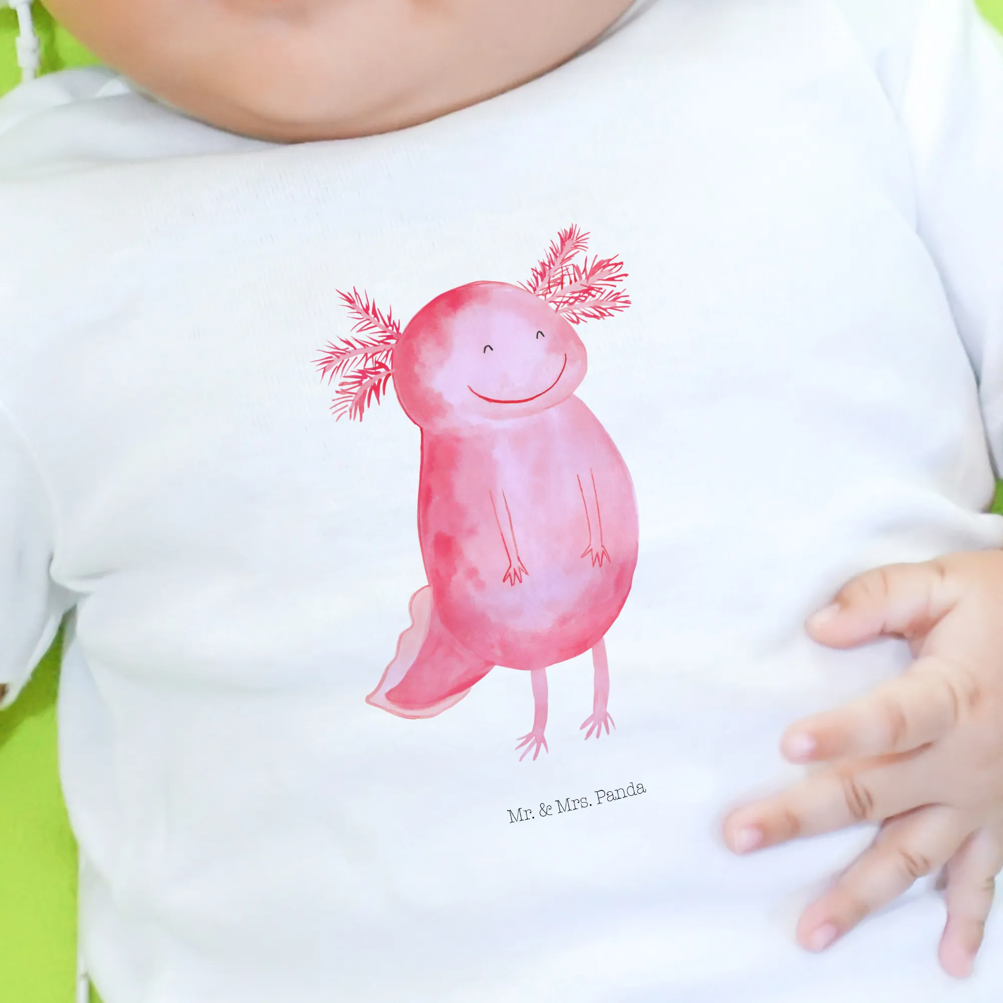 Organic Baby Shirt Axolotl Glücklich