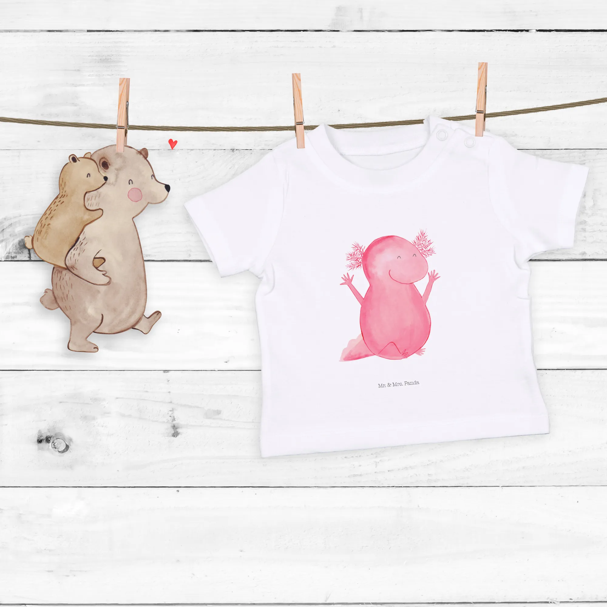 Organic Baby Shirt Axolotl Hurra