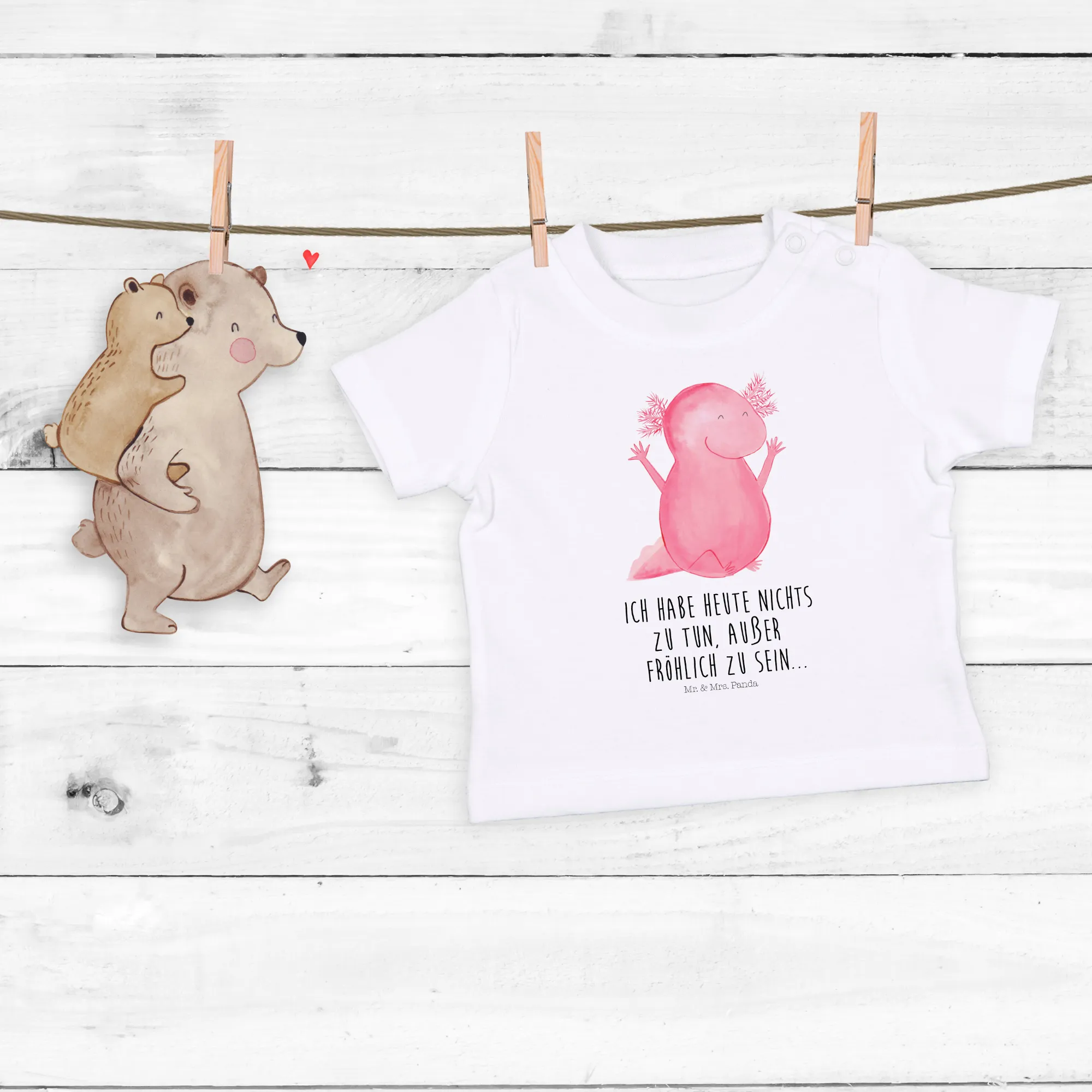 Organic Baby Shirt Axolotl Hurra