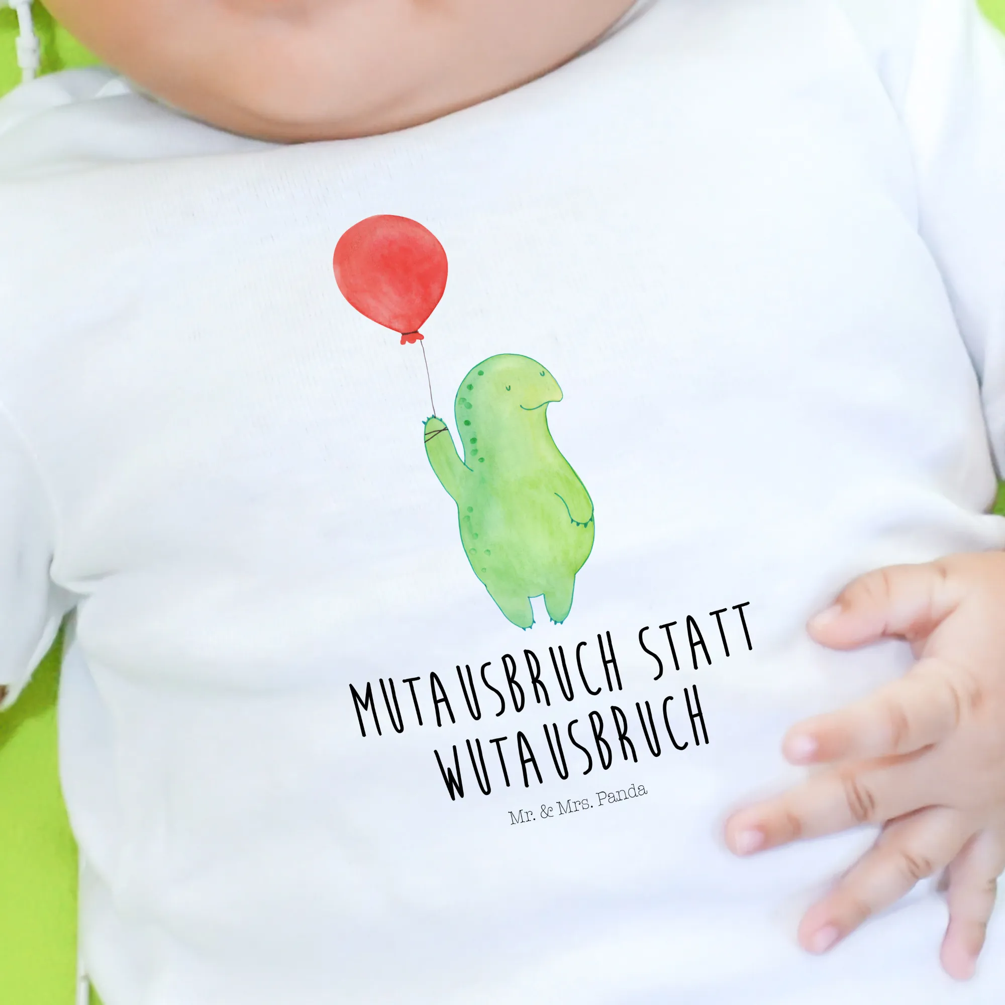 Organic Baby Shirt Schildkröte Luftballon