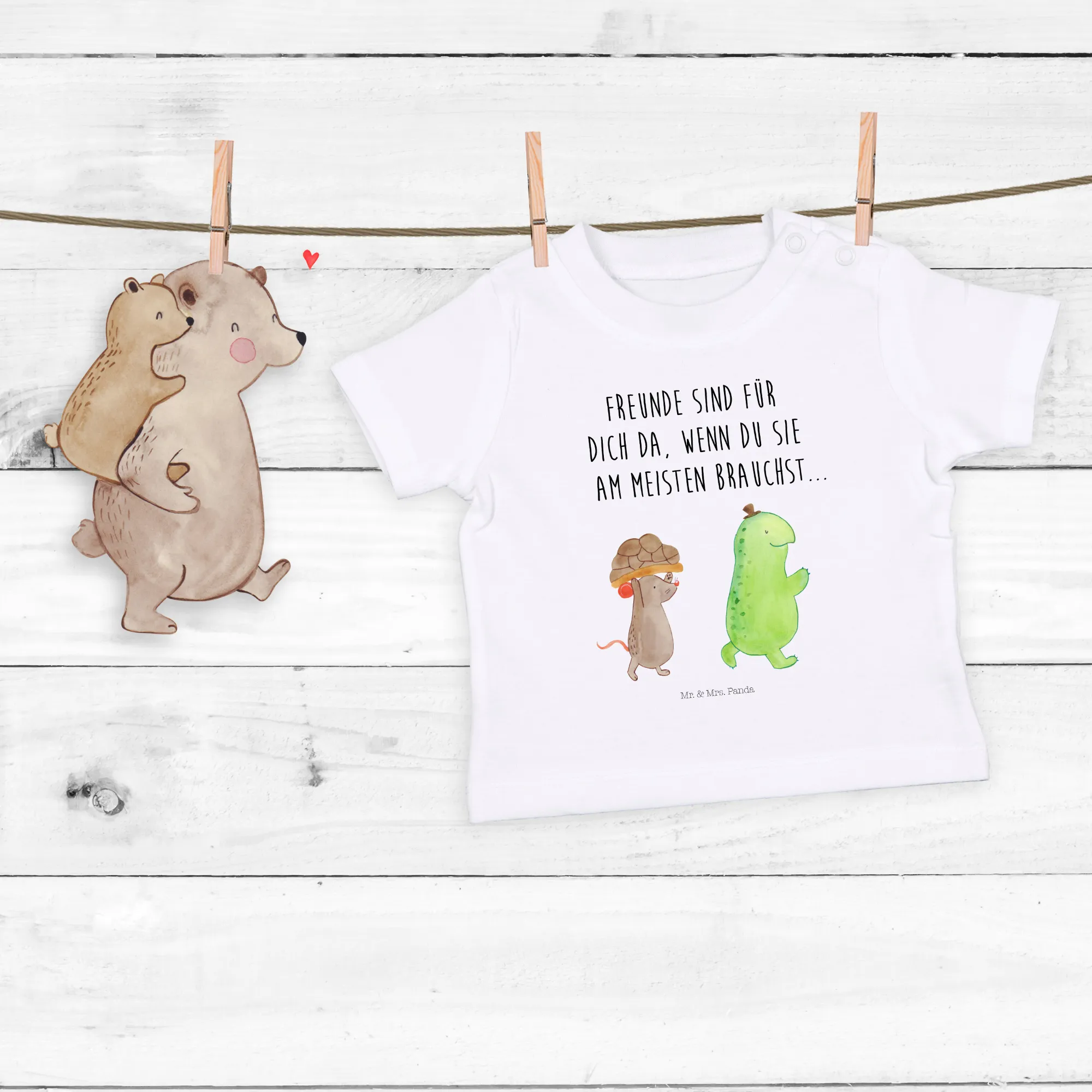 Organic Baby Shirt Schildkröte Maus